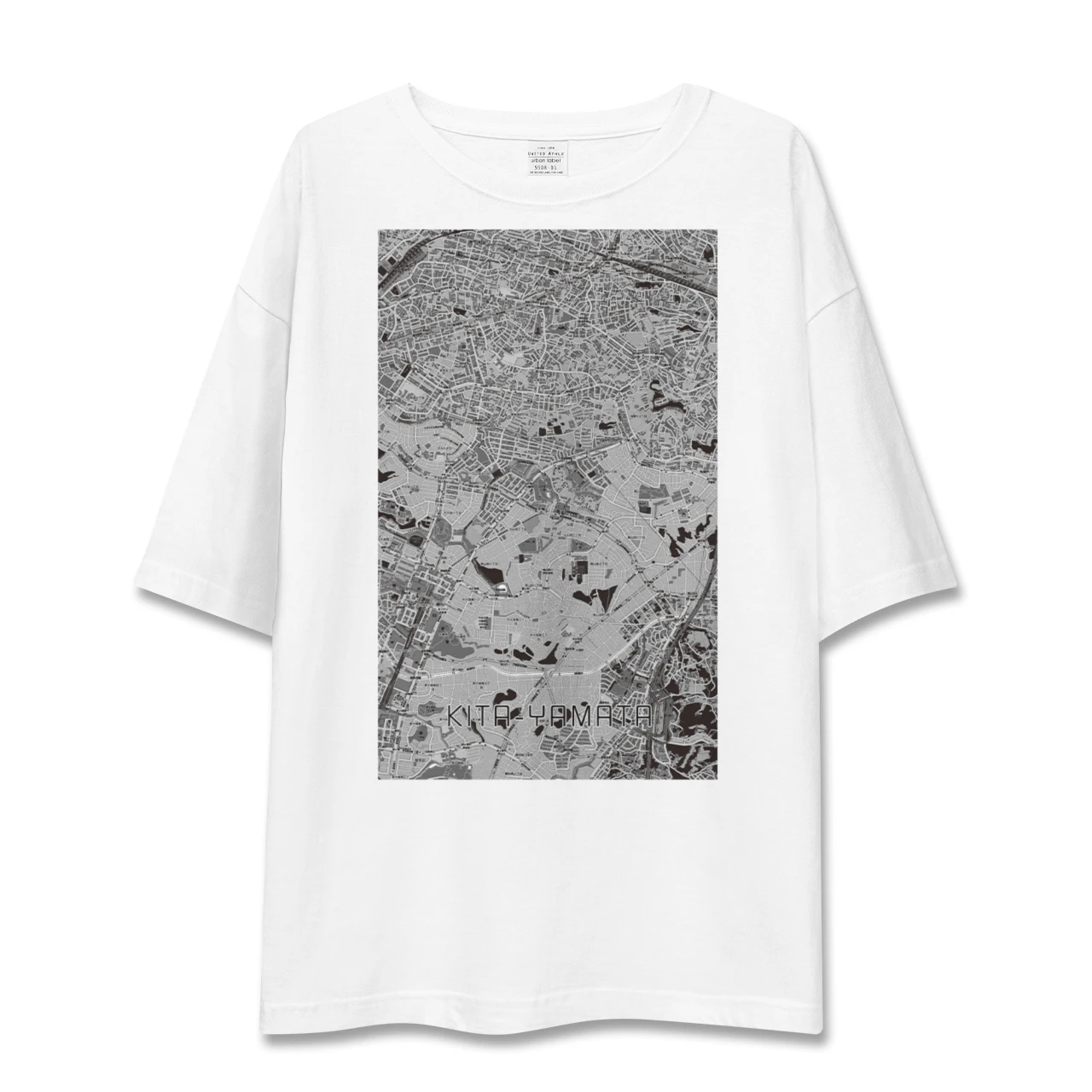 【北山田(神奈川県)】地図柄ビッグシルエットTシャツ