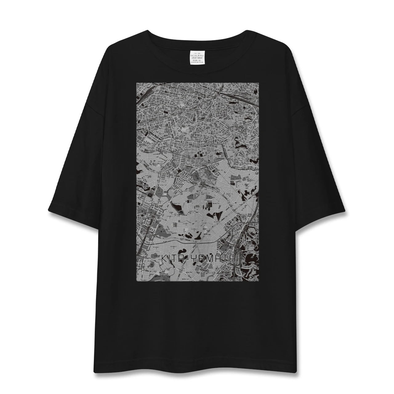 【北山田(神奈川県)】地図柄ビッグシルエットTシャツ