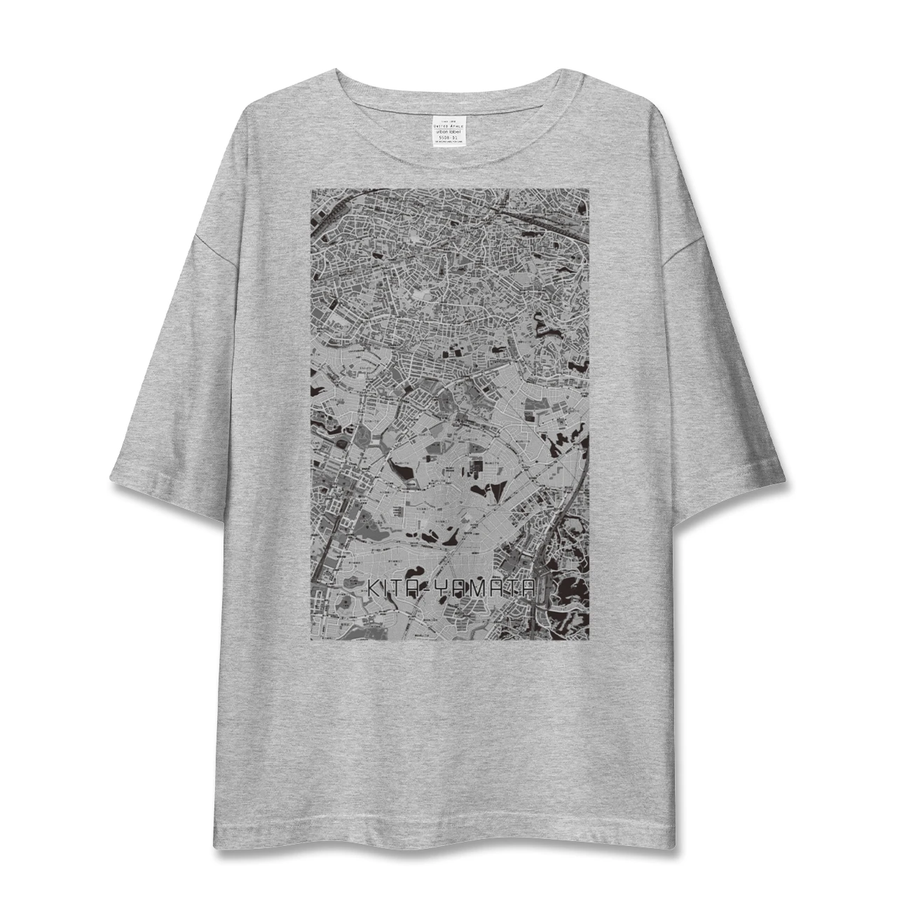 【北山田(神奈川県)】地図柄ビッグシルエットTシャツ