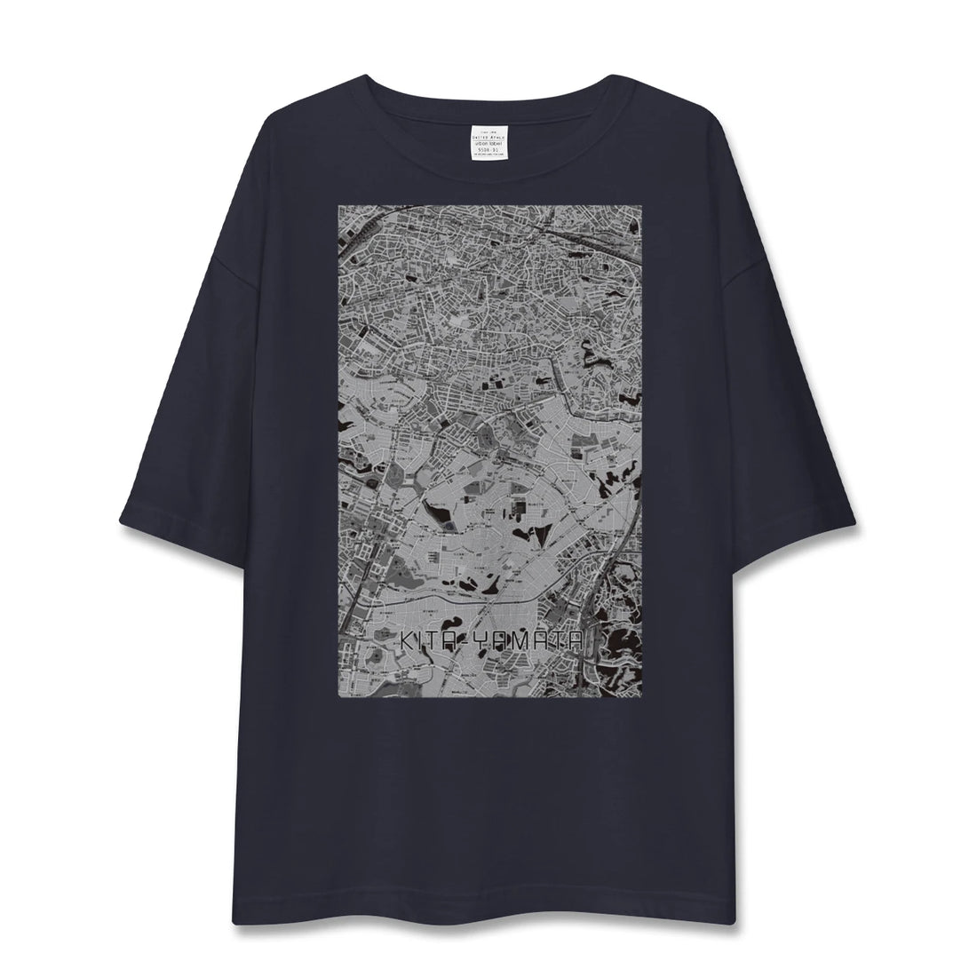 【北山田(神奈川県)】地図柄ビッグシルエットTシャツ