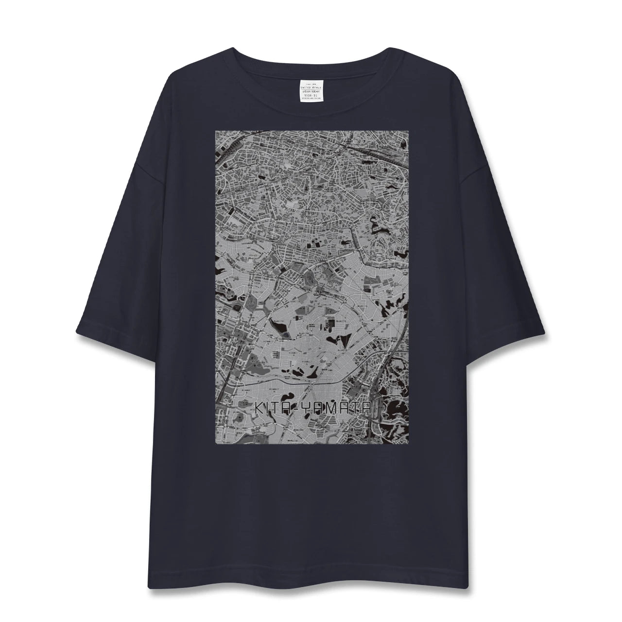 【北山田(神奈川県)】地図柄ビッグシルエットTシャツ