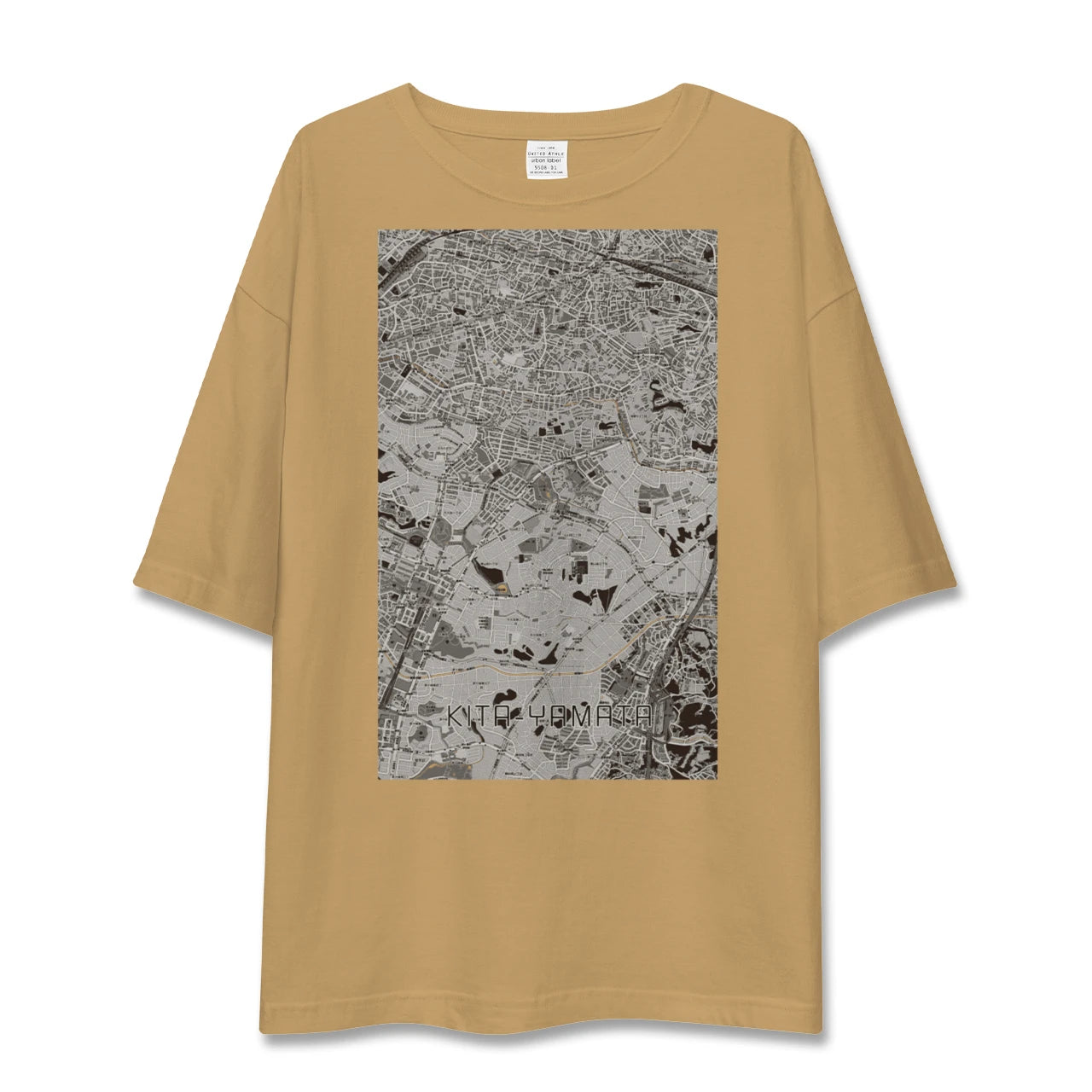【北山田(神奈川県)】地図柄ビッグシルエットTシャツ