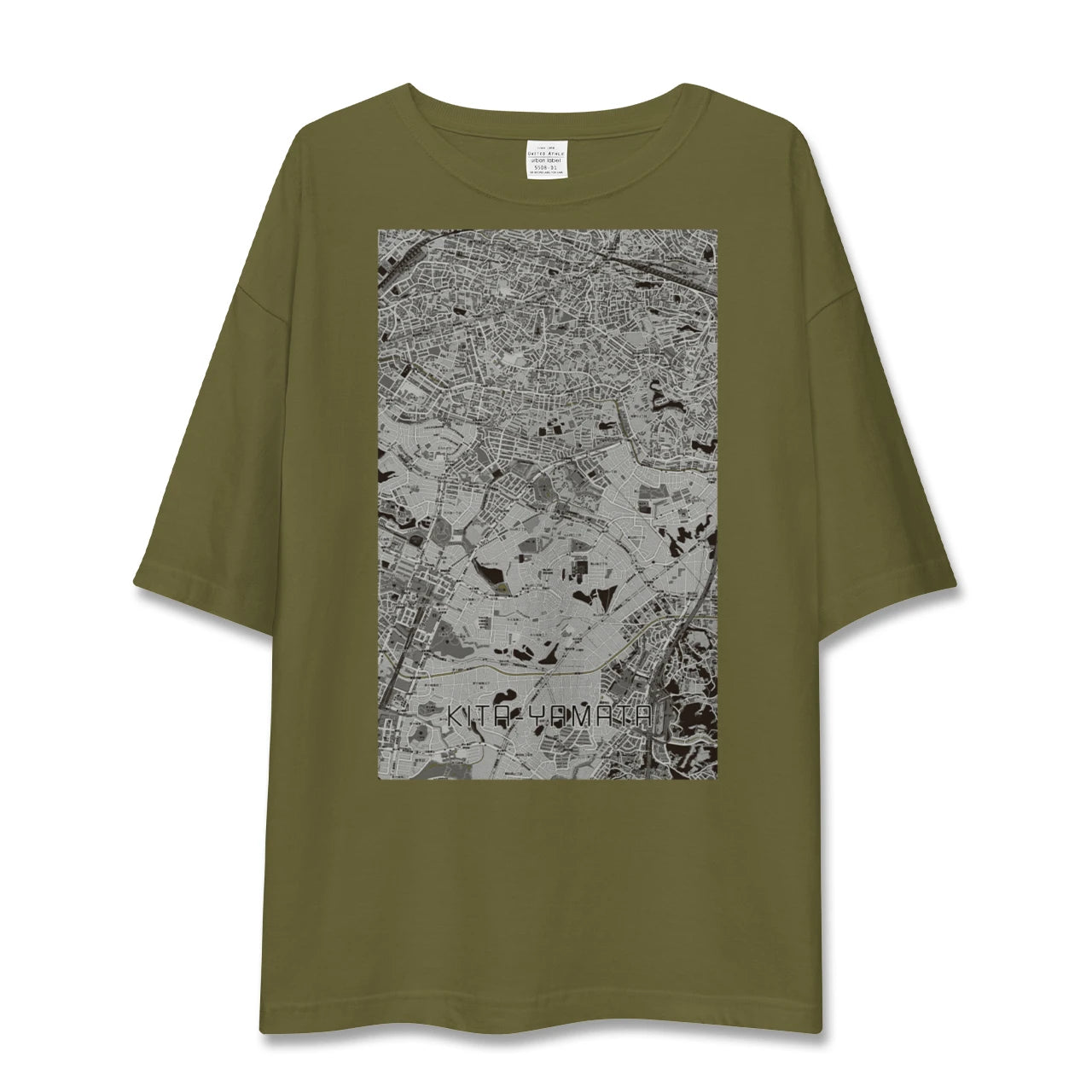 【北山田(神奈川県)】地図柄ビッグシルエットTシャツ