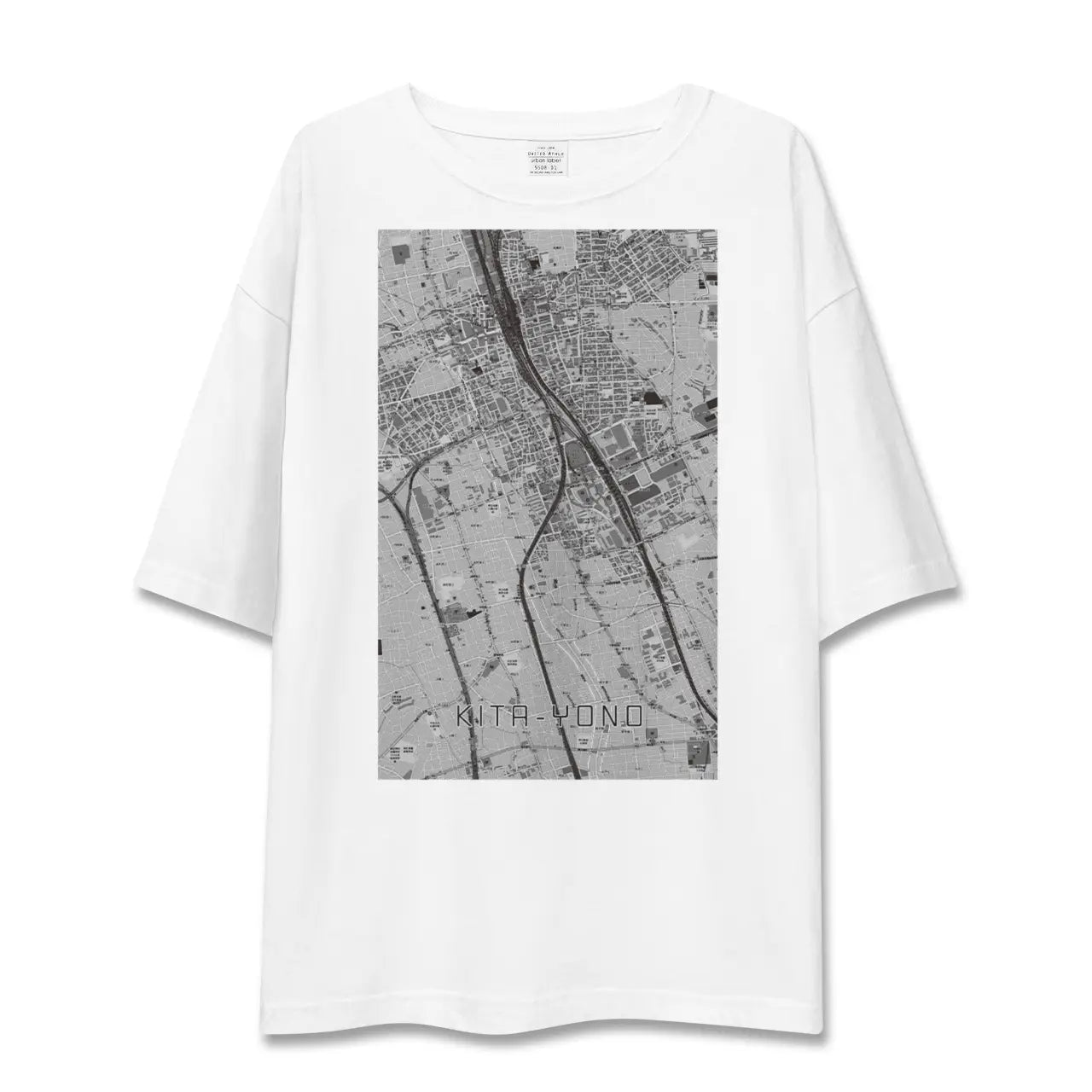 【北与野(埼玉県)】地図柄ビッグシルエットTシャツ