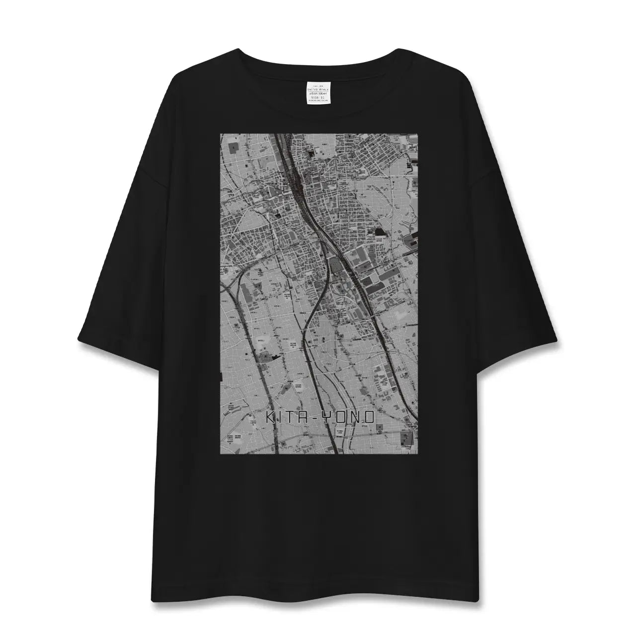 【北与野(埼玉県)】地図柄ビッグシルエットTシャツ