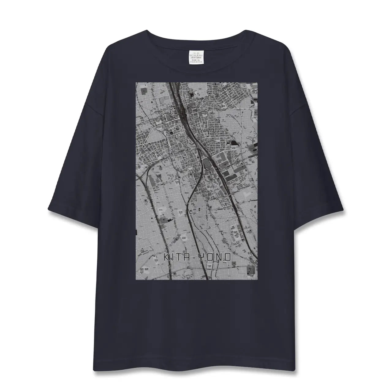 【北与野(埼玉県)】地図柄ビッグシルエットTシャツ