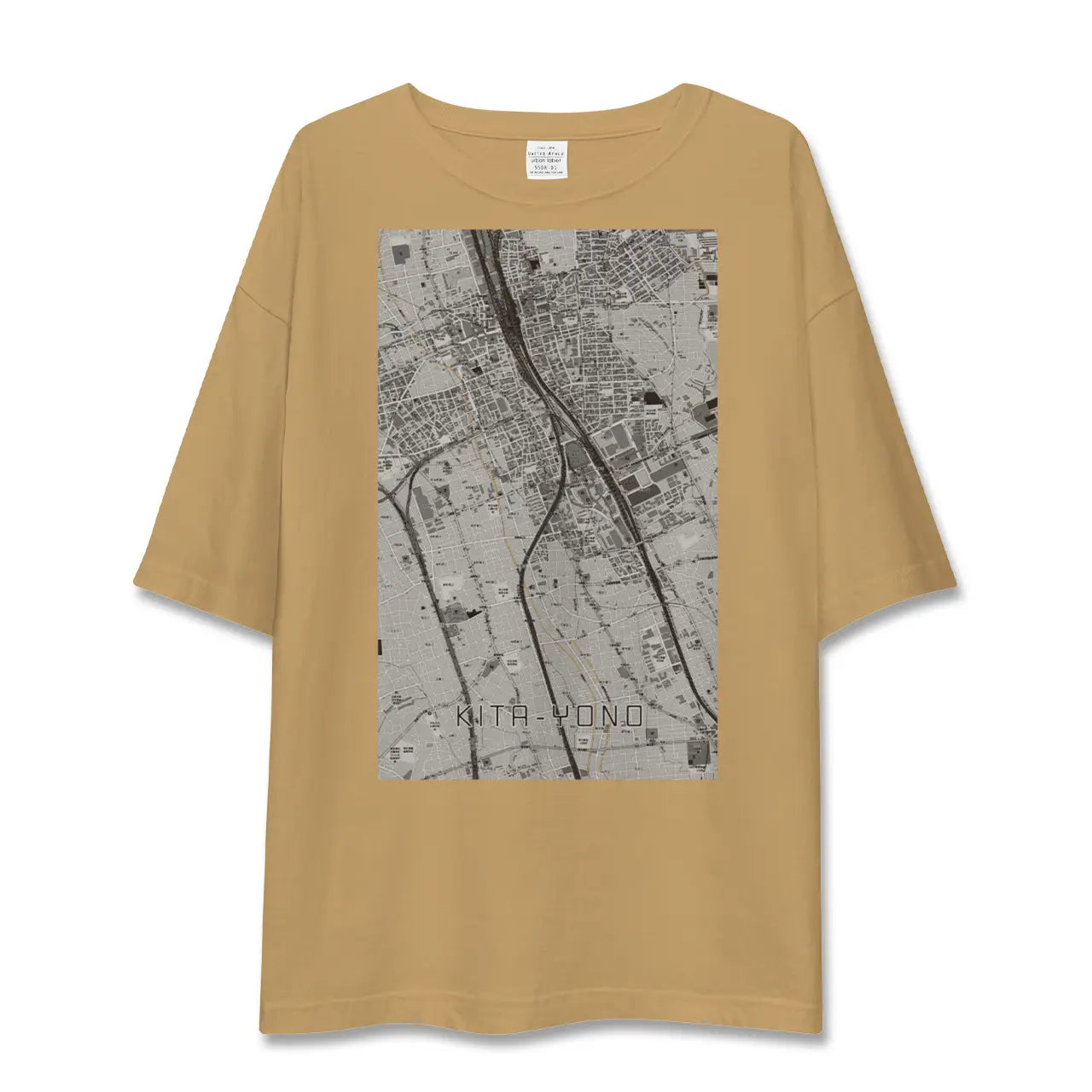 【北与野(埼玉県)】地図柄ビッグシルエットTシャツ