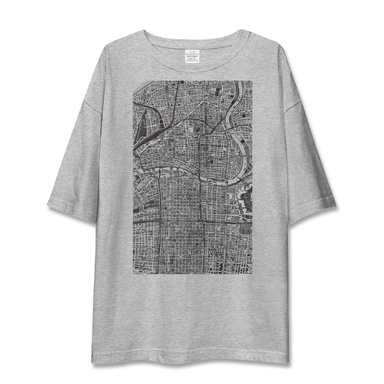 【北浜(大阪府)】地図柄ビッグシルエットTシャツ