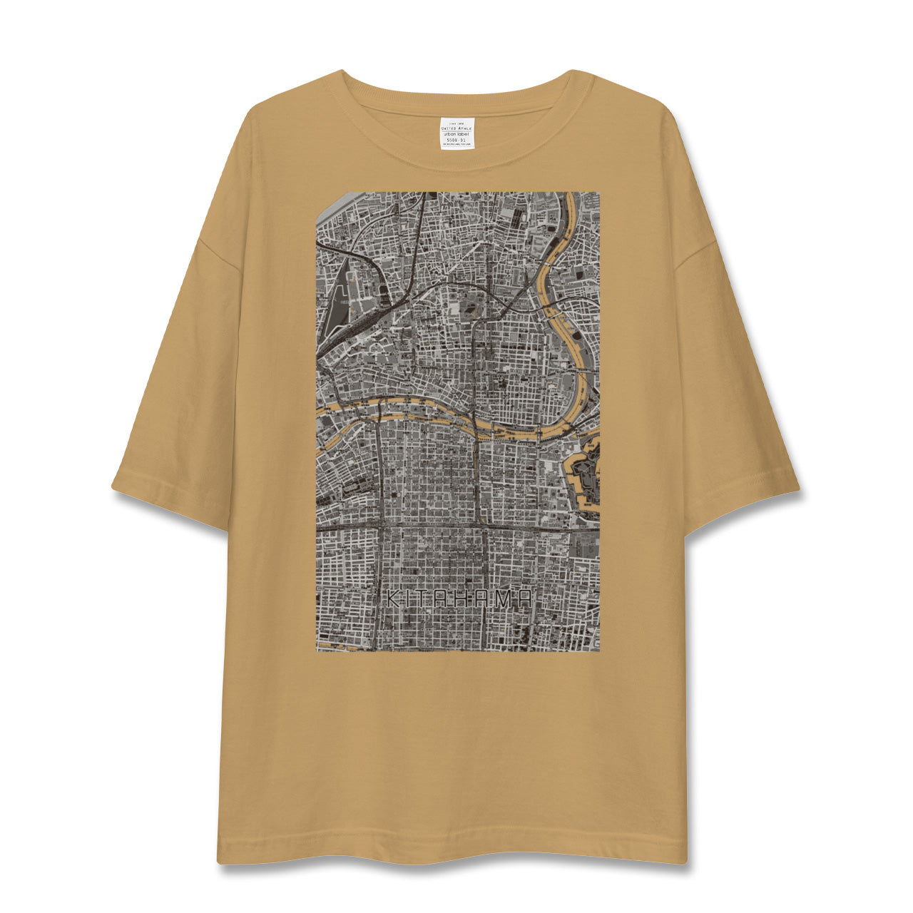 【北浜(大阪府)】地図柄ビッグシルエットTシャツ