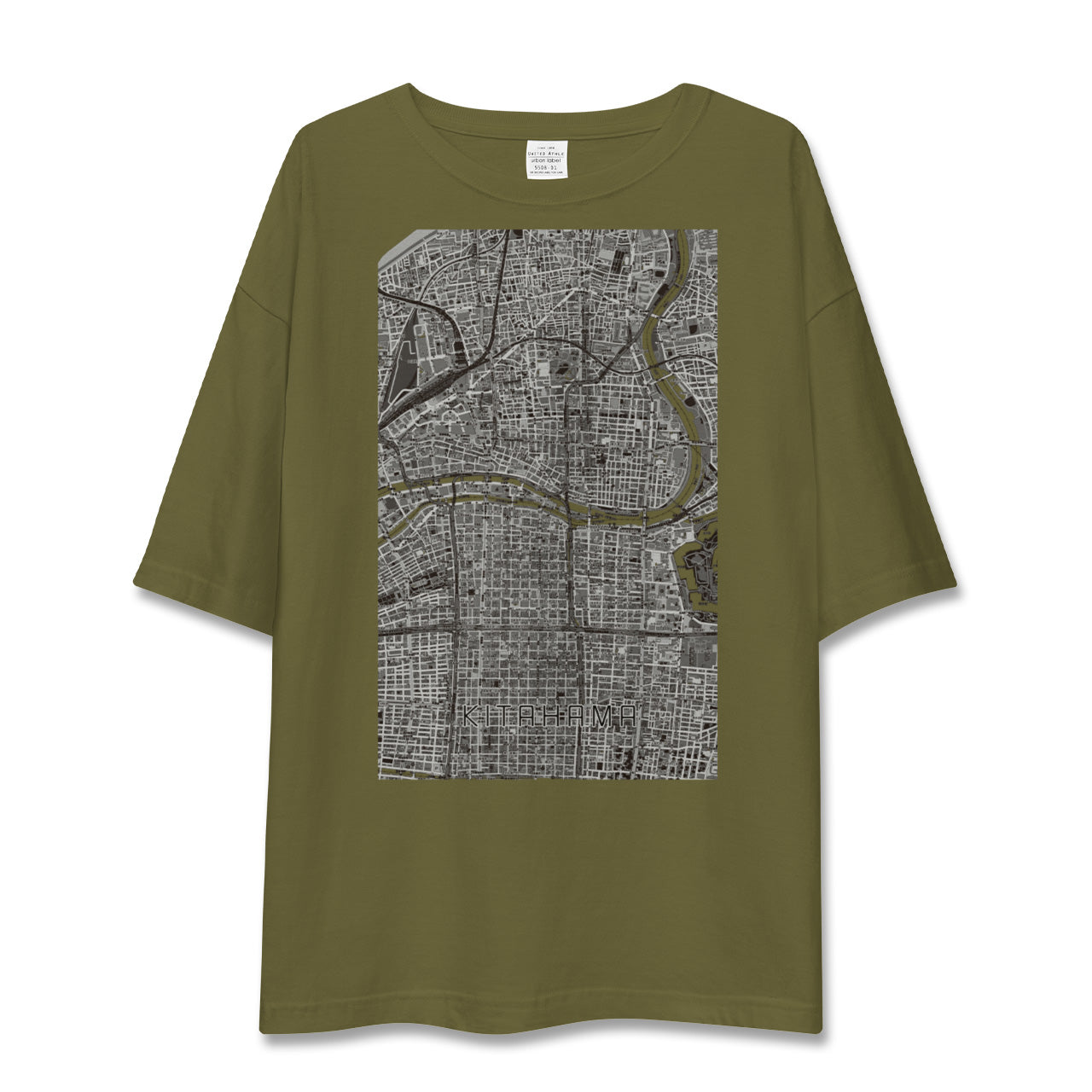 【北浜(大阪府)】地図柄ビッグシルエットTシャツ