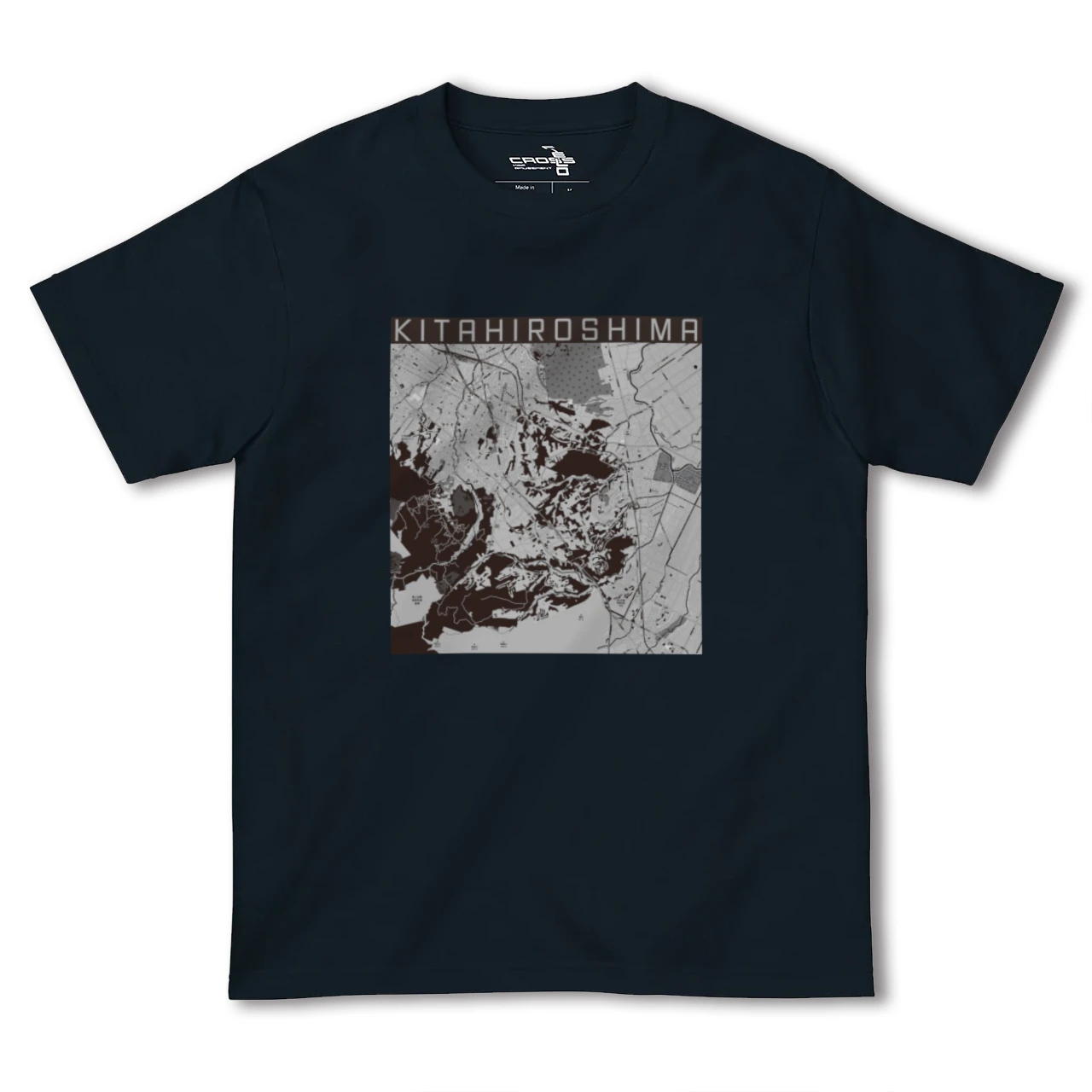 【北広島2(北海道)】地図柄ヘビーウェイトTシャツ
