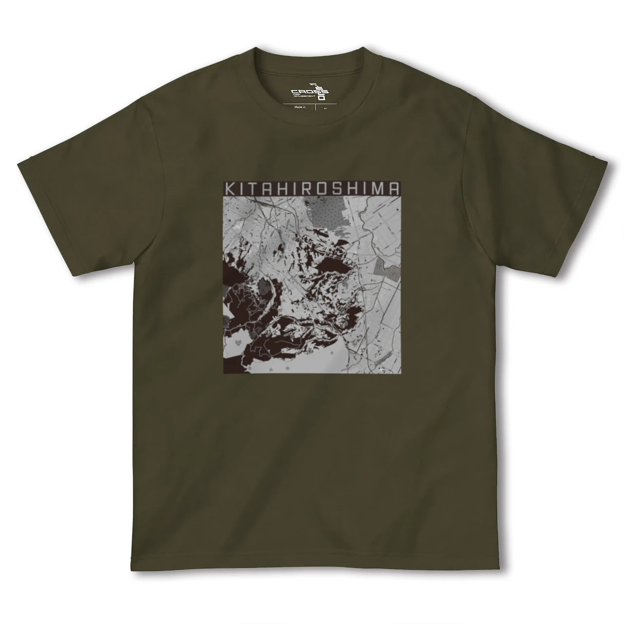 【北広島2(北海道)】地図柄ヘビーウェイトTシャツ