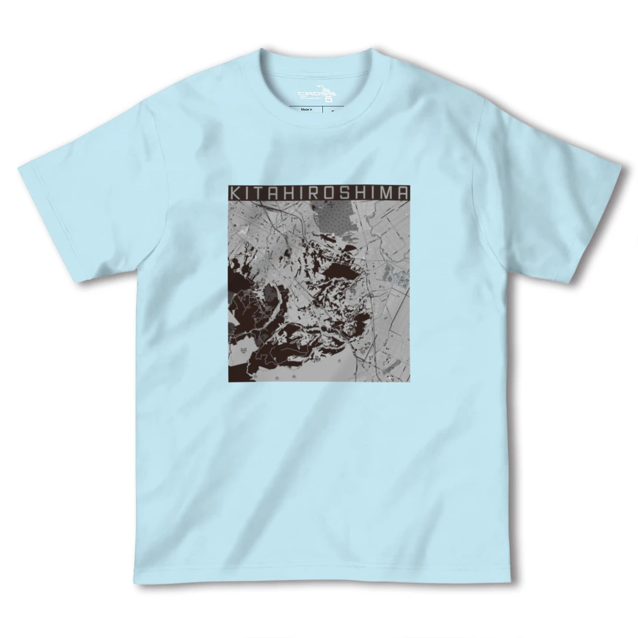 【北広島2(北海道)】地図柄ヘビーウェイトTシャツ