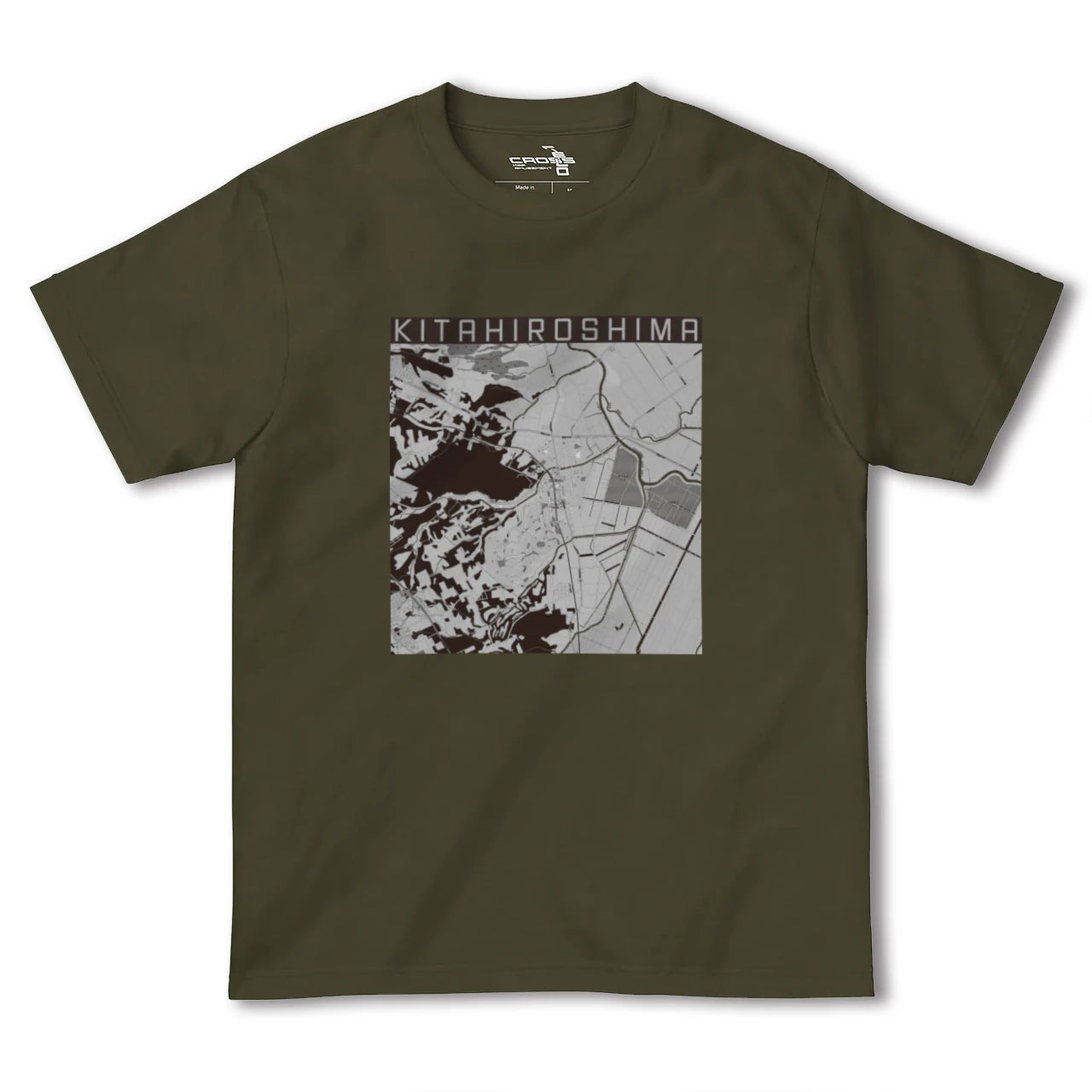 【北広島(北海道)】地図柄ヘビーウェイトTシャツ