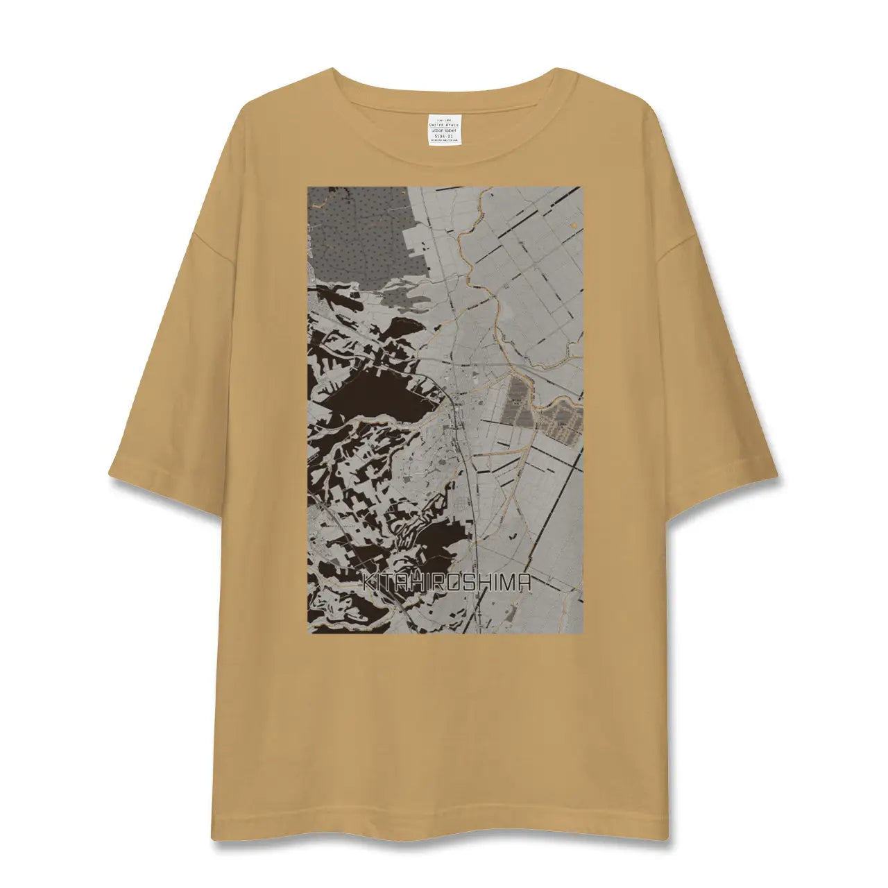 【北広島(北海道)】地図柄ビッグシルエットTシャツ