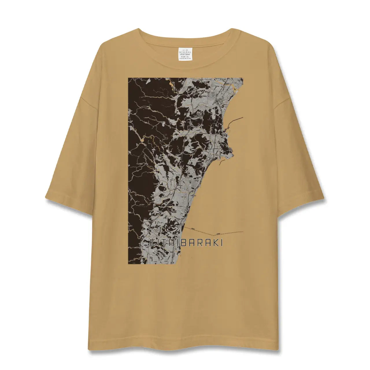 【北茨城(茨城県)】地図柄ビッグシルエットTシャツ