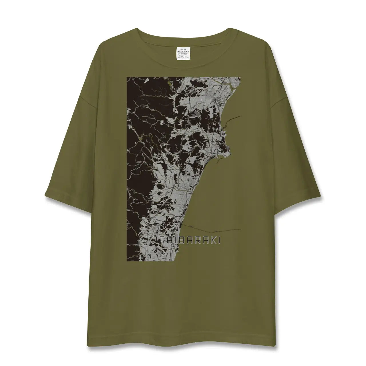 【北茨城(茨城県)】地図柄ビッグシルエットTシャツ