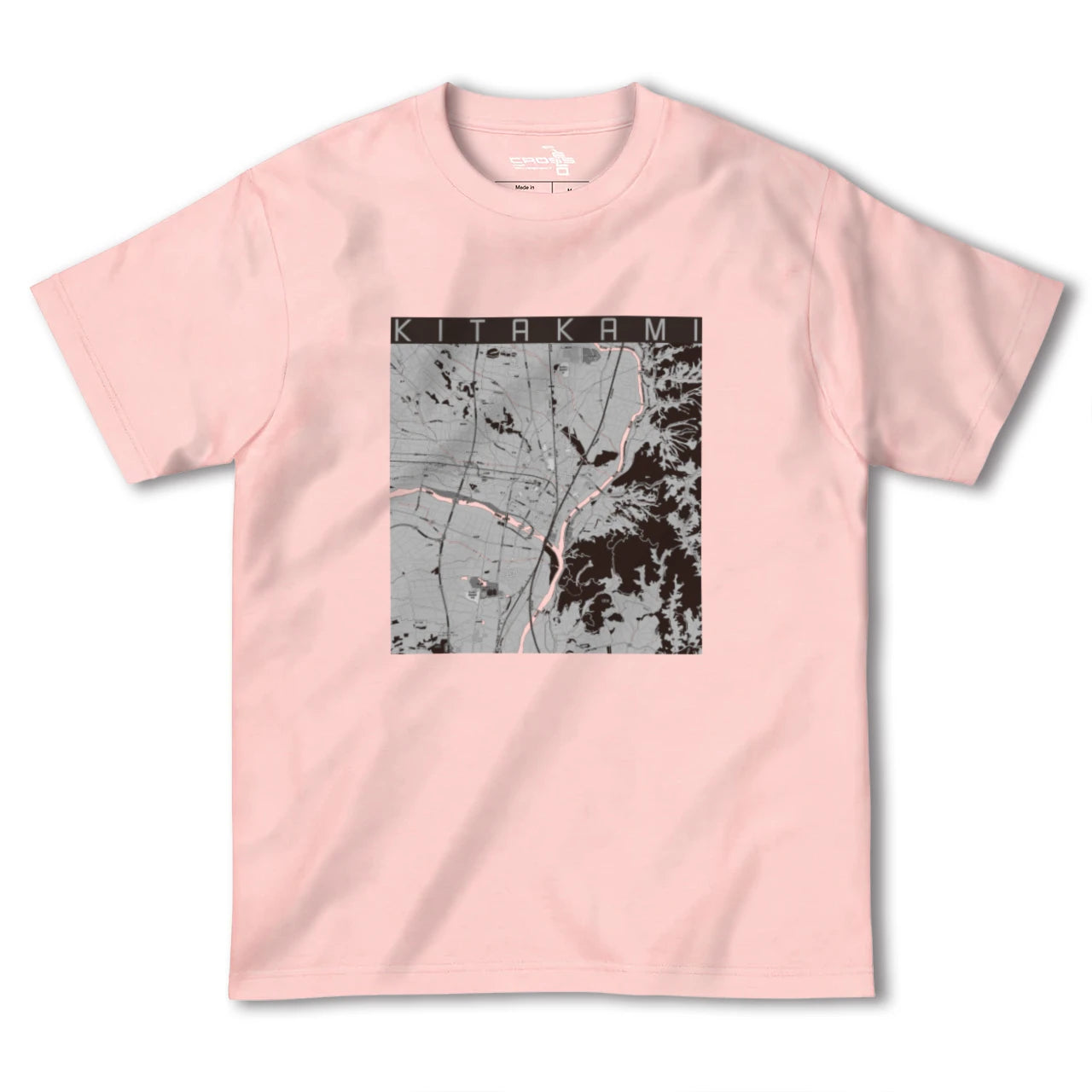 【北上(岩手県)】地図柄ヘビーウェイトTシャツ