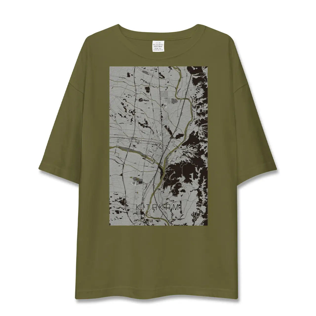 【北上(岩手県)】地図柄ビッグシルエットTシャツ