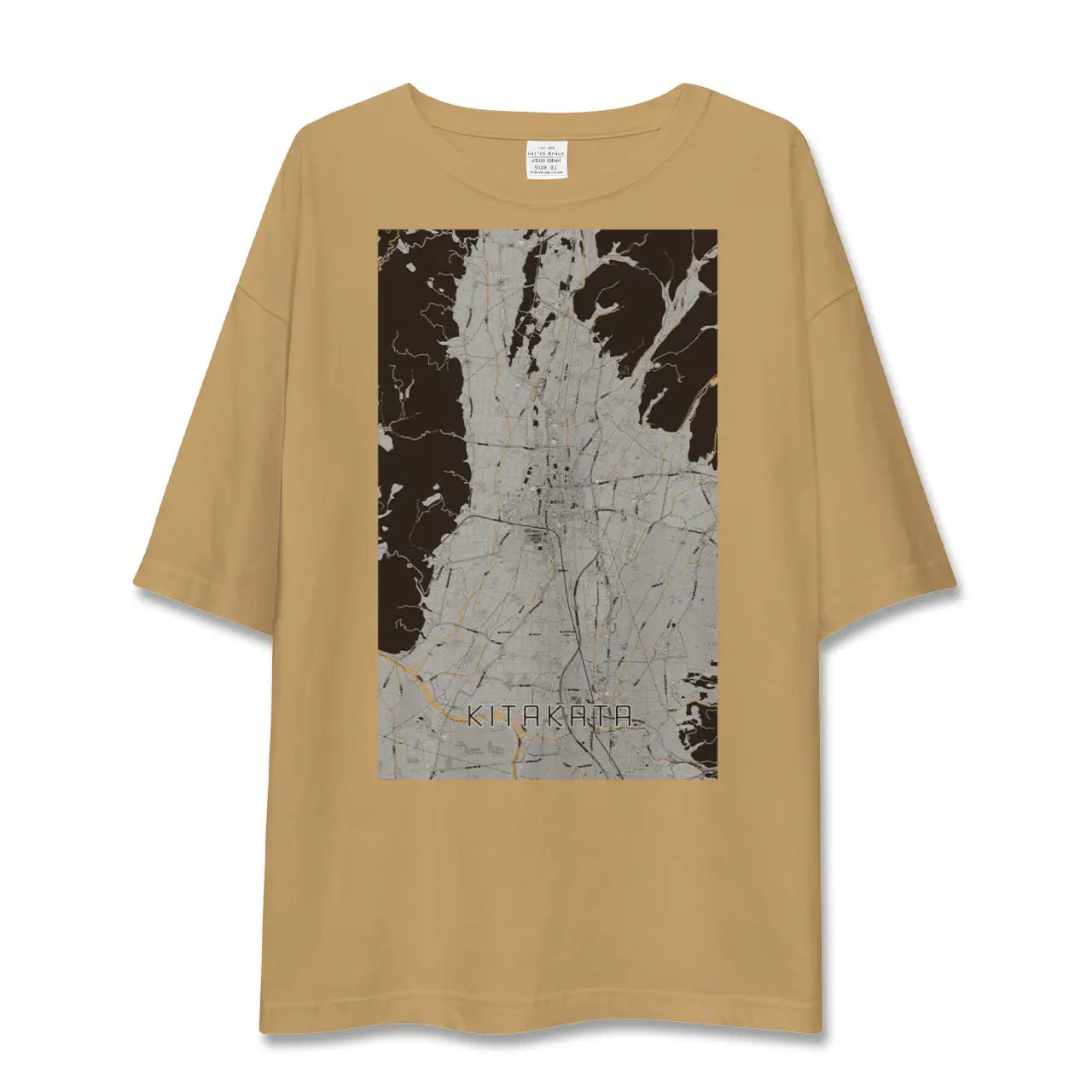 【喜多方(福島県)】地図柄ビッグシルエットTシャツ