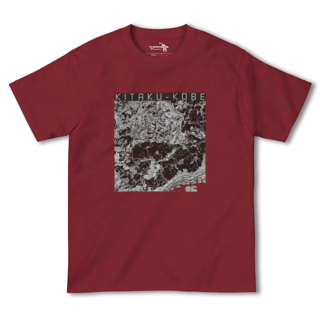 【北区(神戸市)(兵庫県)】地図柄ヘビーウェイトTシャツ