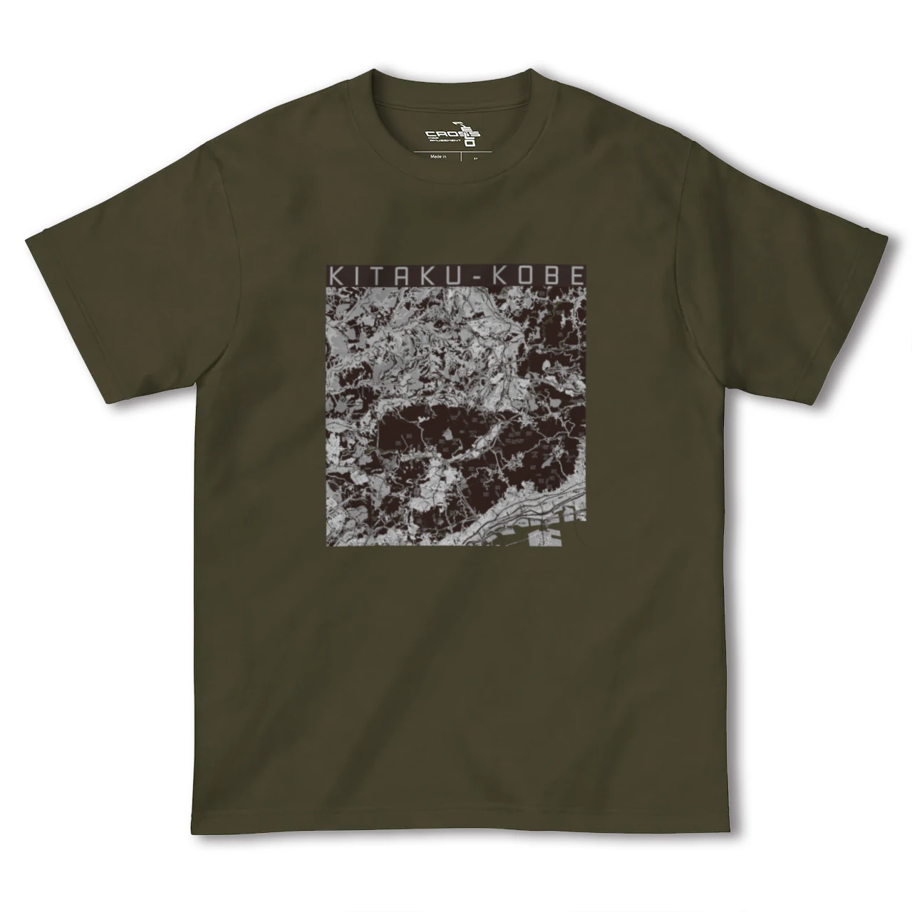 【北区(神戸市)(兵庫県)】地図柄ヘビーウェイトTシャツ