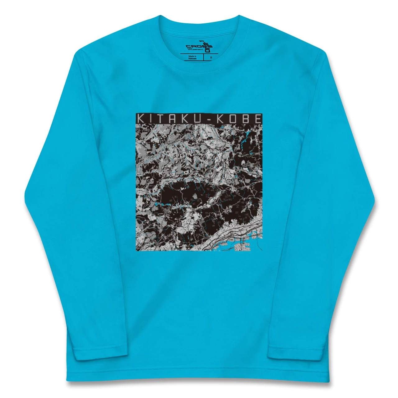 【北区(神戸市)(兵庫県)】地図柄ロングスリーブTシャツ