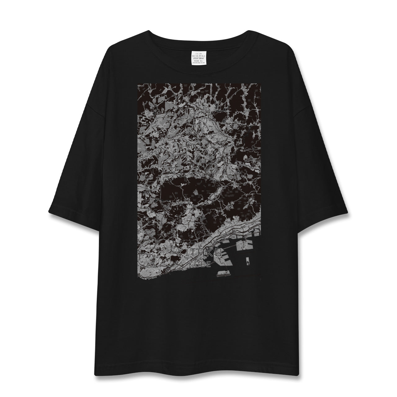 【北区(神戸市)】地図柄ビッグシルエットTシャツ