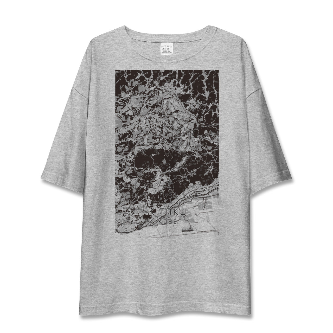 【北区(神戸市)】地図柄ビッグシルエットTシャツ