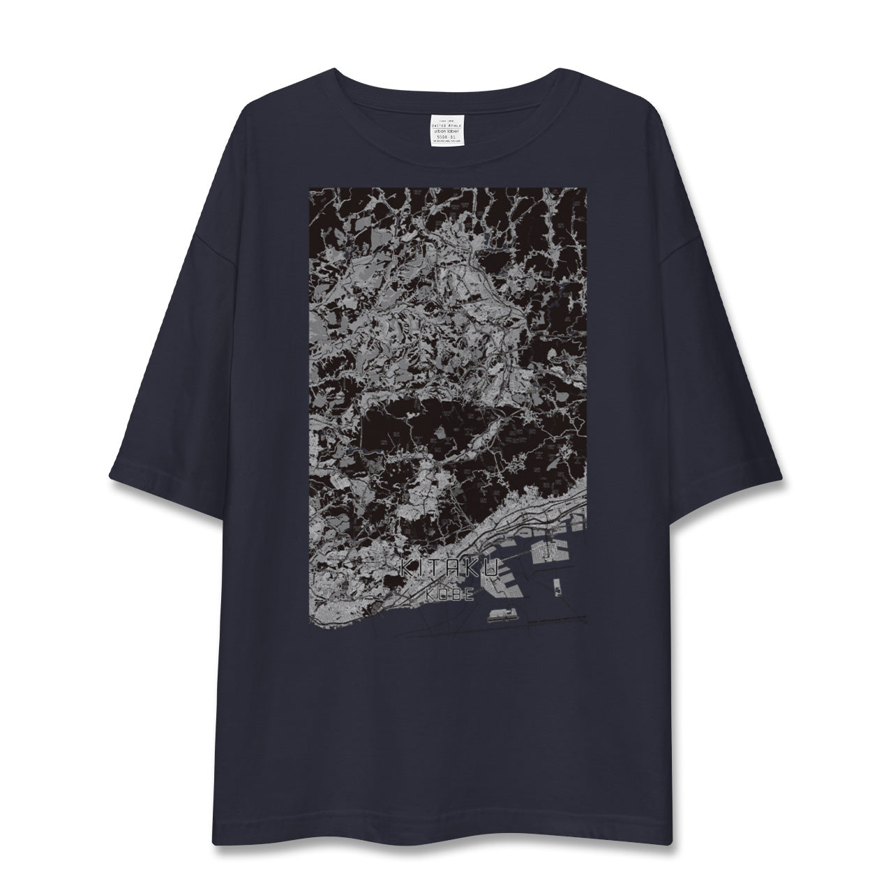 【北区(神戸市)】地図柄ビッグシルエットTシャツ