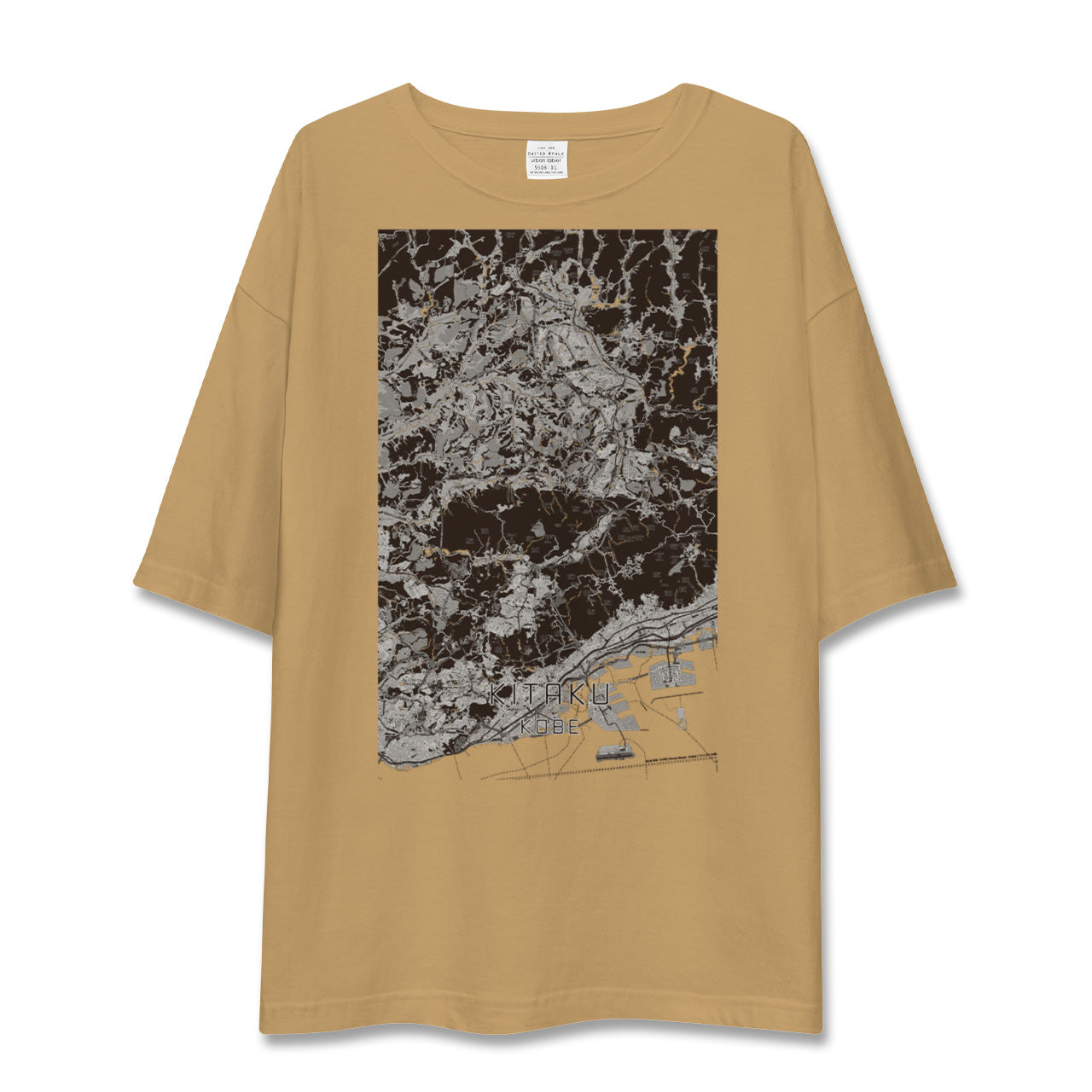 【北区(神戸市)】地図柄ビッグシルエットTシャツ