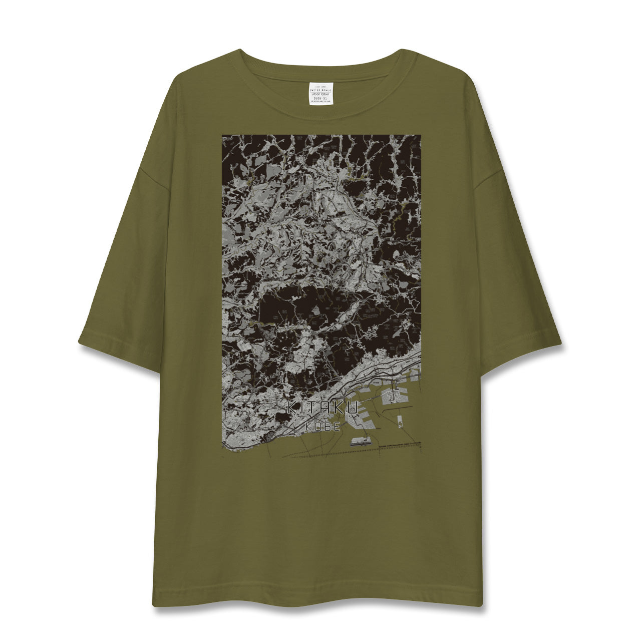 【北区(神戸市)】地図柄ビッグシルエットTシャツ