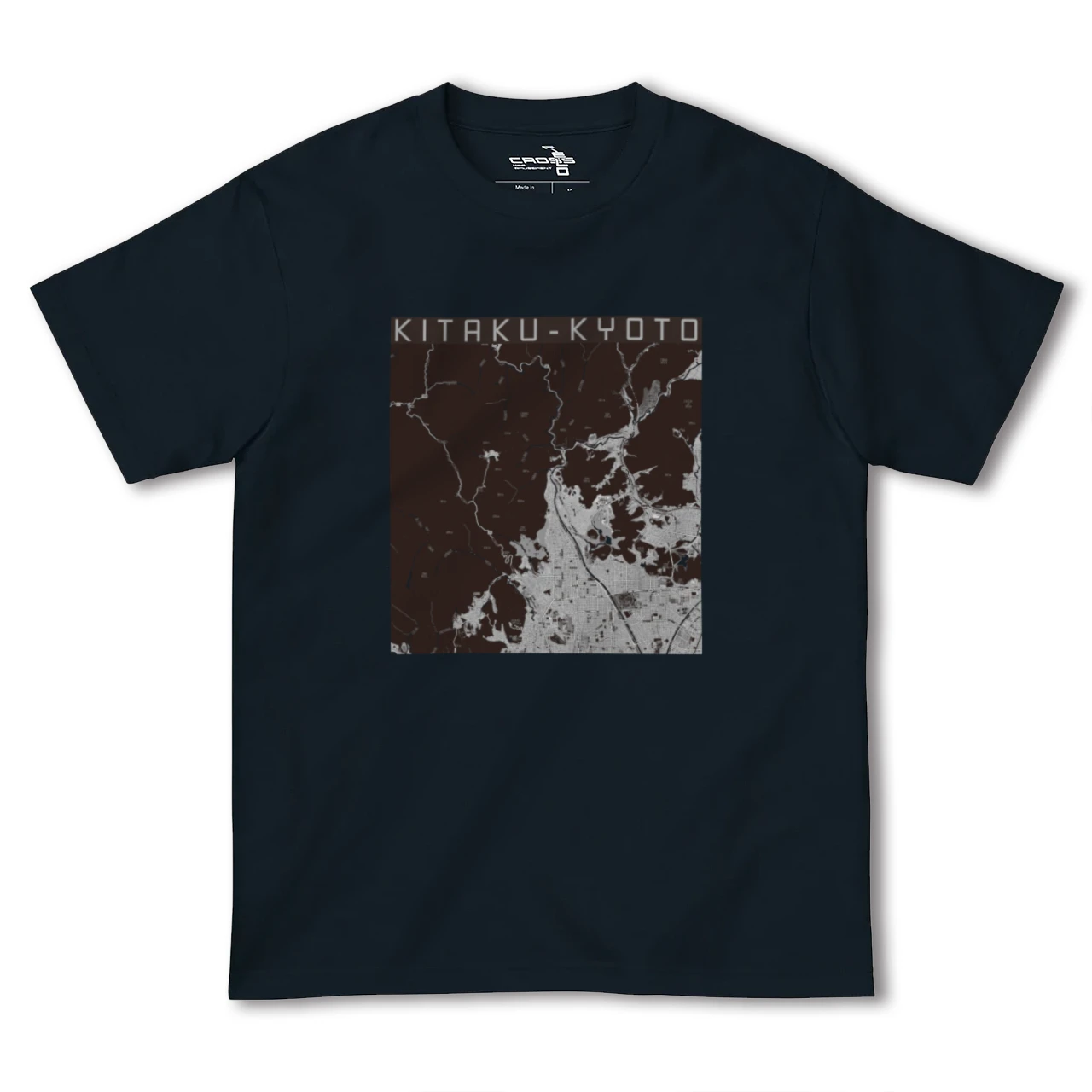 【北区(京都市)(京都府)】地図柄ヘビーウェイトTシャツ