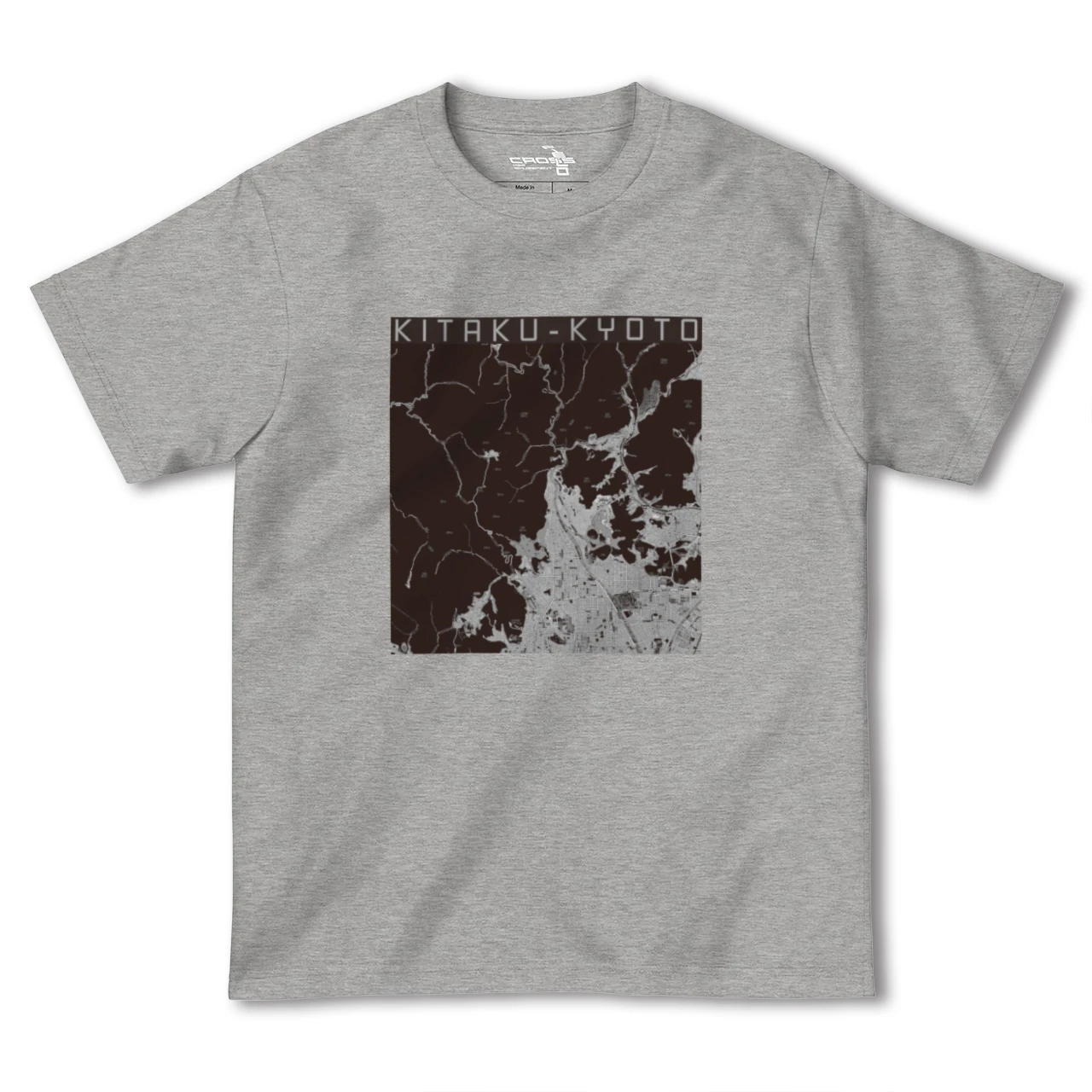 【北区(京都市)(京都府)】地図柄ヘビーウェイトTシャツ