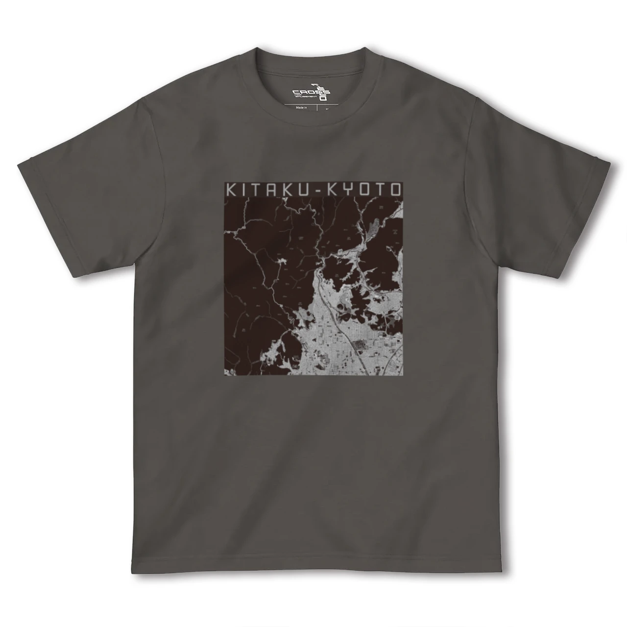 【北区(京都市)(京都府)】地図柄ヘビーウェイトTシャツ