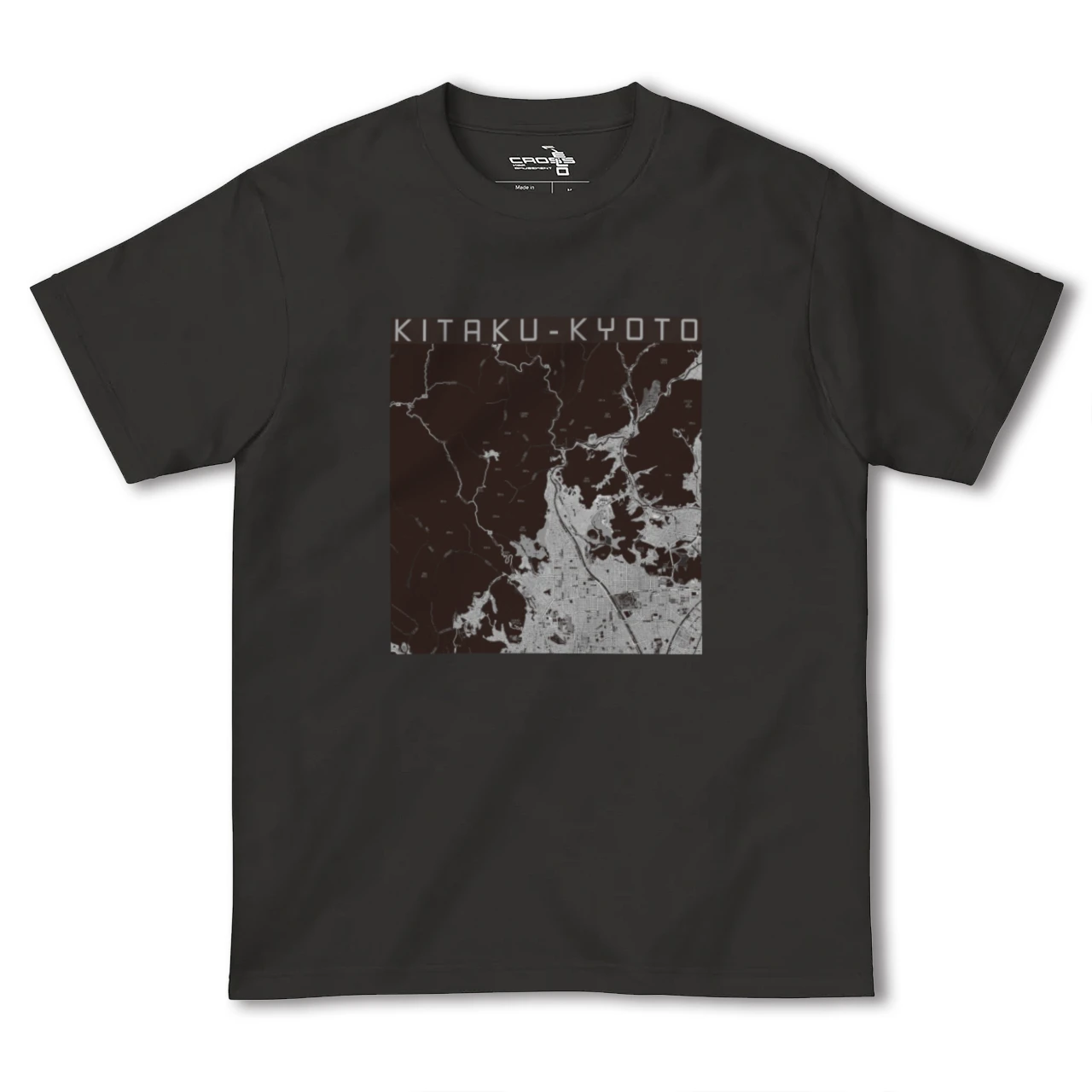 【北区(京都市)(京都府)】地図柄ヘビーウェイトTシャツ