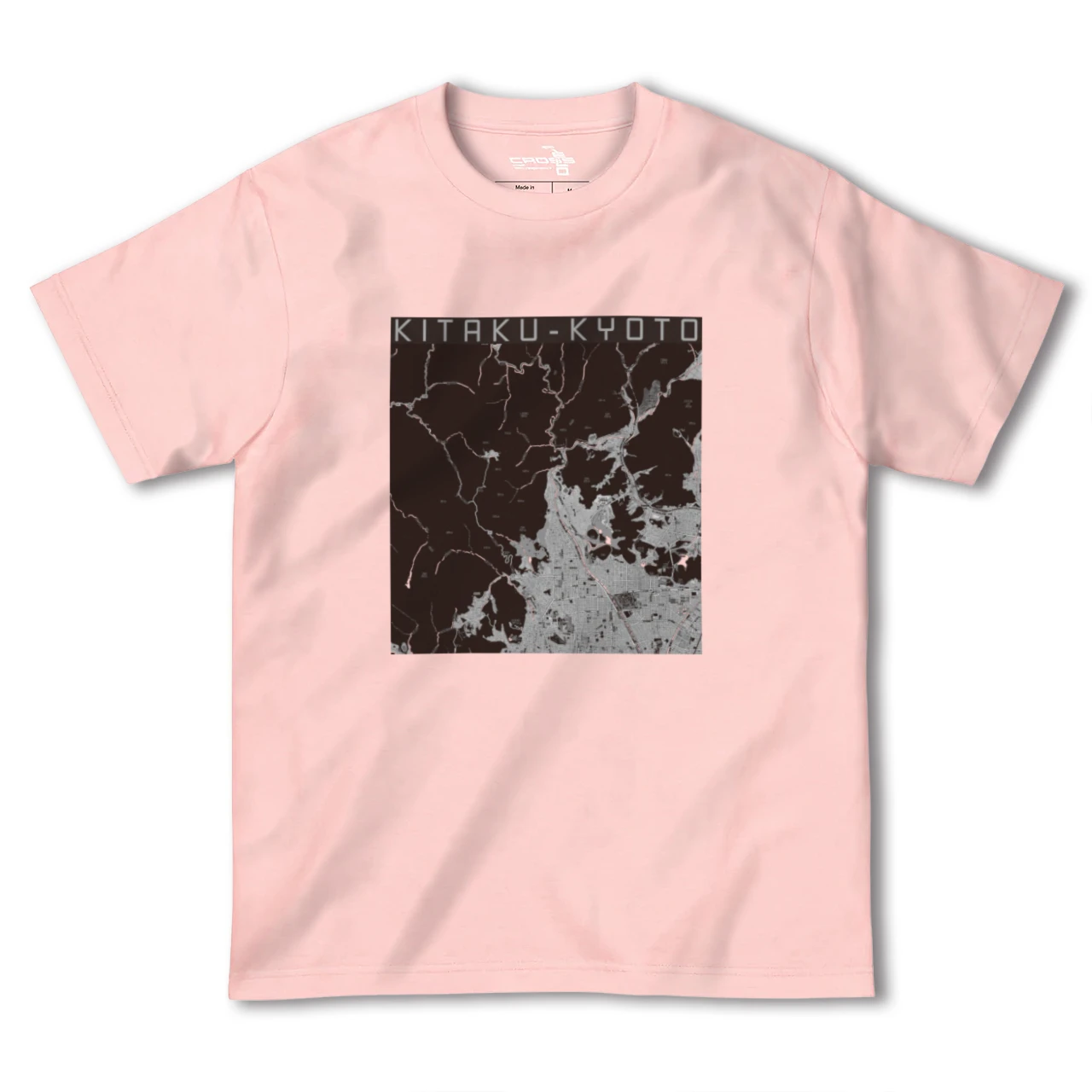 【北区(京都市)(京都府)】地図柄ヘビーウェイトTシャツ