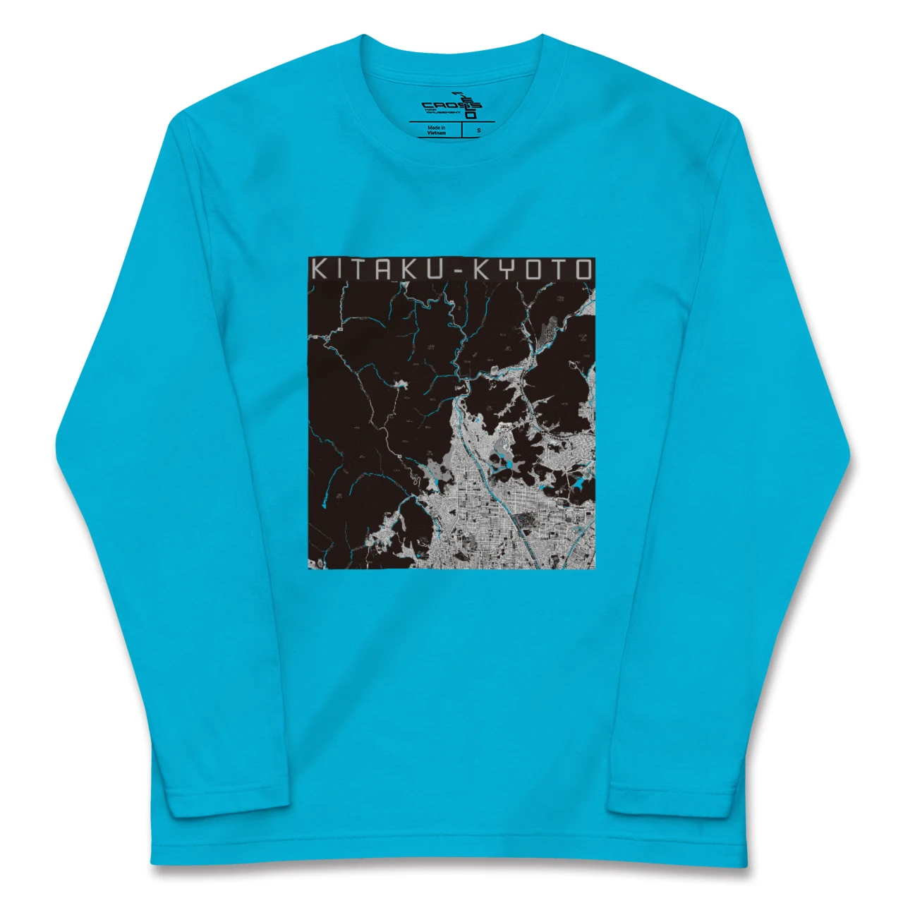 【北区(京都市)(京都府)】地図柄ロングスリーブTシャツ