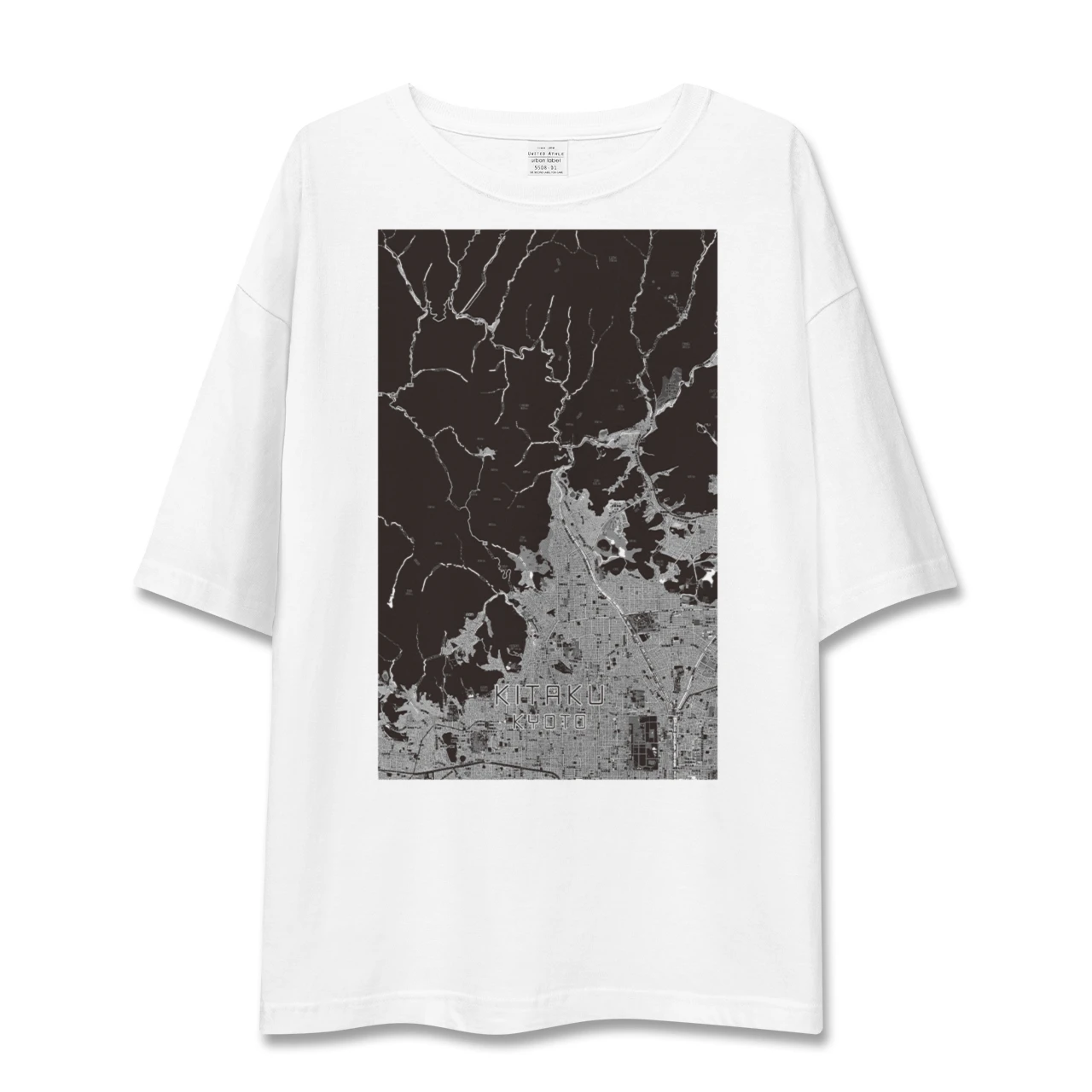 【北区(京都市)(京都府)】地図柄ビッグシルエットTシャツ