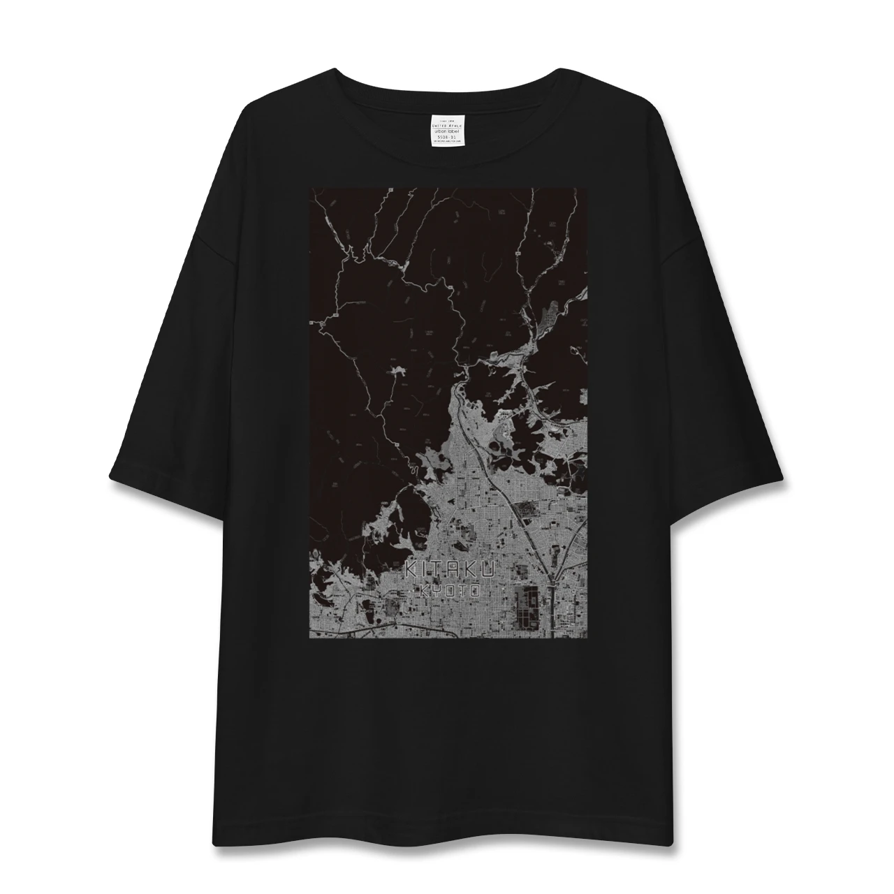 【北区(京都市)(京都府)】地図柄ビッグシルエットTシャツ