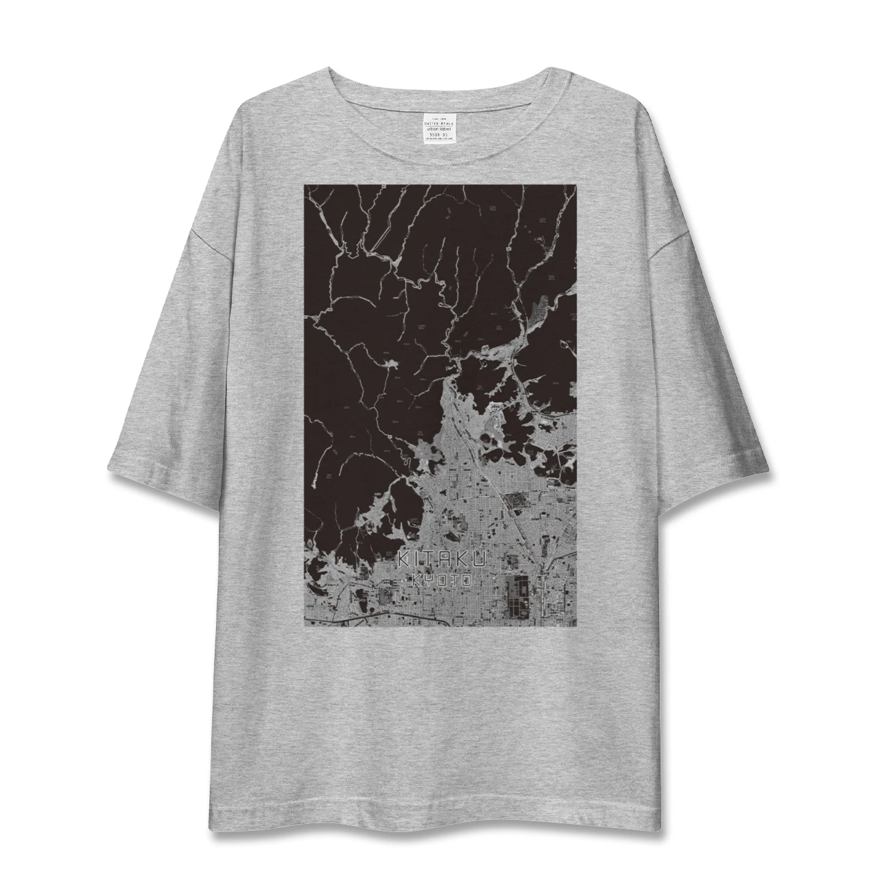【北区(京都市)(京都府)】地図柄ビッグシルエットTシャツ