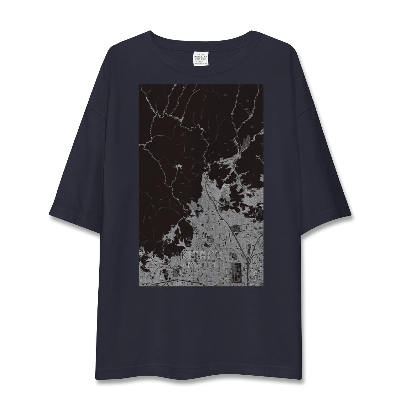 【北区(京都市)(京都府)】地図柄ビッグシルエットTシャツ
