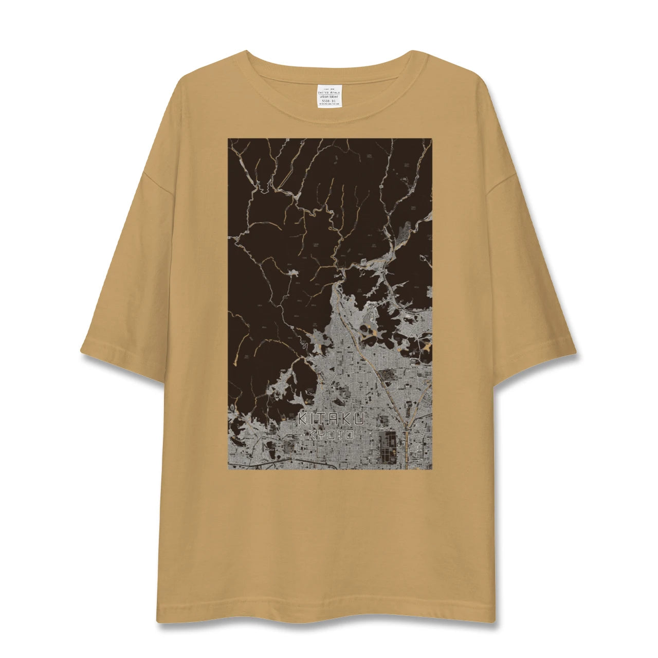 【北区(京都市)(京都府)】地図柄ビッグシルエットTシャツ