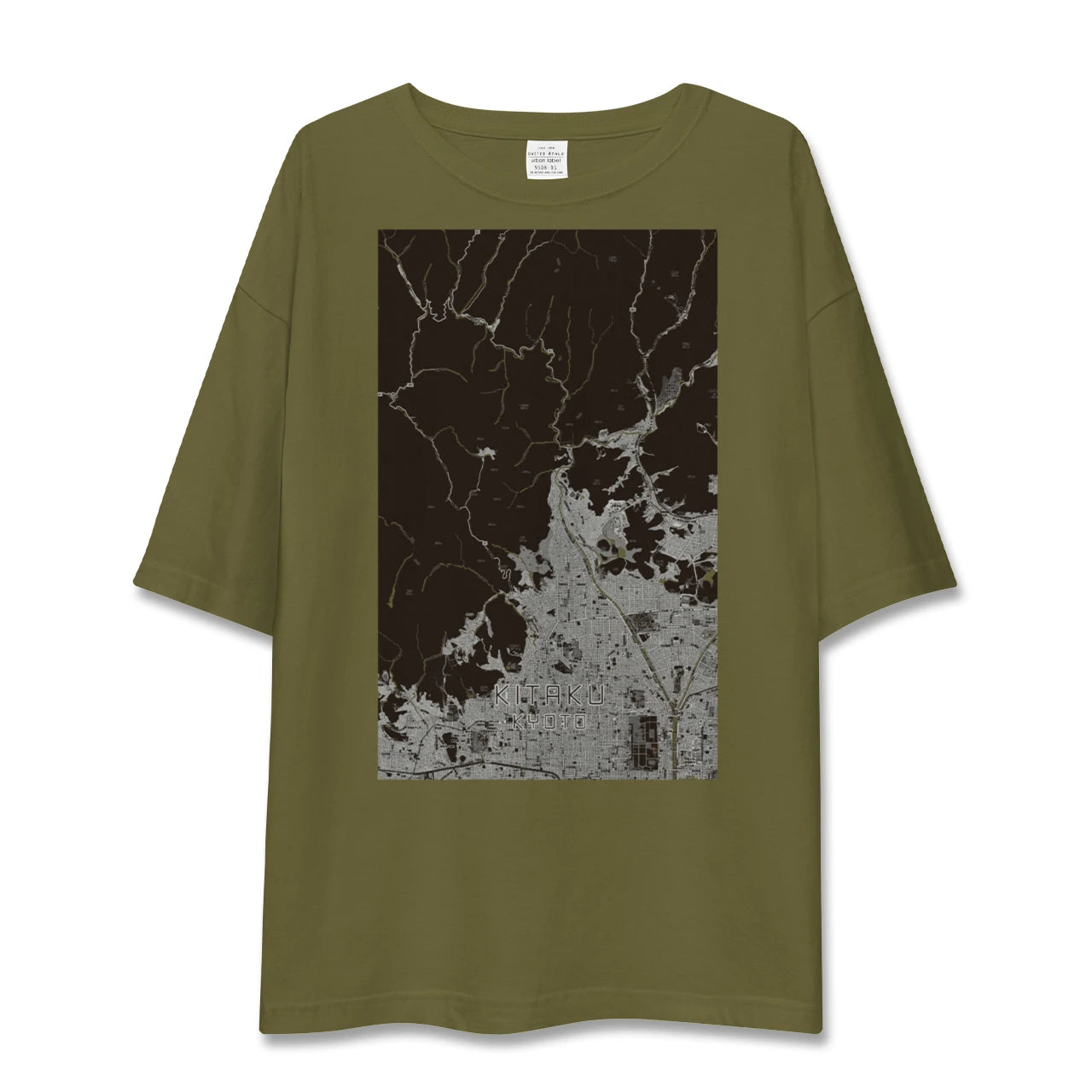 【北区(京都市)(京都府)】地図柄ビッグシルエットTシャツ