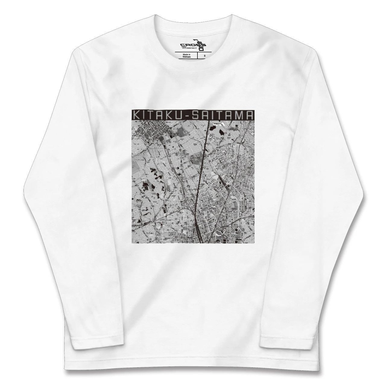 【北区(さいたま市)(埼玉県)】地図柄ロングスリーブTシャツ