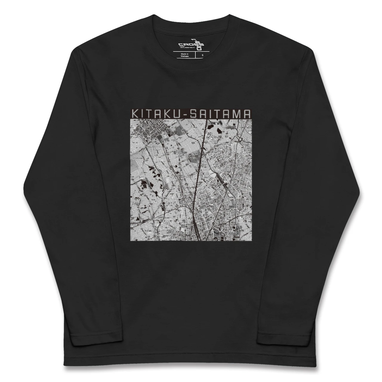 【北区(さいたま市)(埼玉県)】地図柄ロングスリーブTシャツ