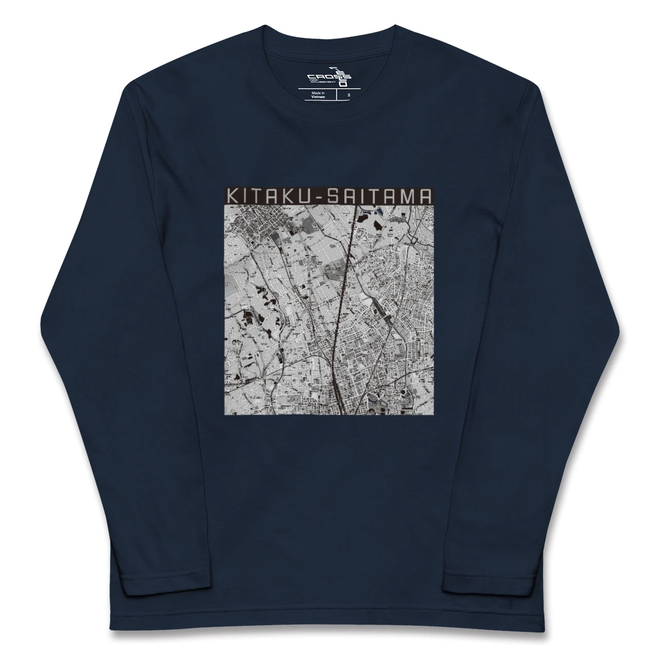 【北区(さいたま市)(埼玉県)】地図柄ロングスリーブTシャツ