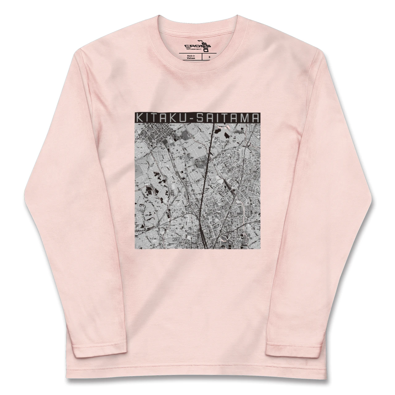 【北区(さいたま市)(埼玉県)】地図柄ロングスリーブTシャツ