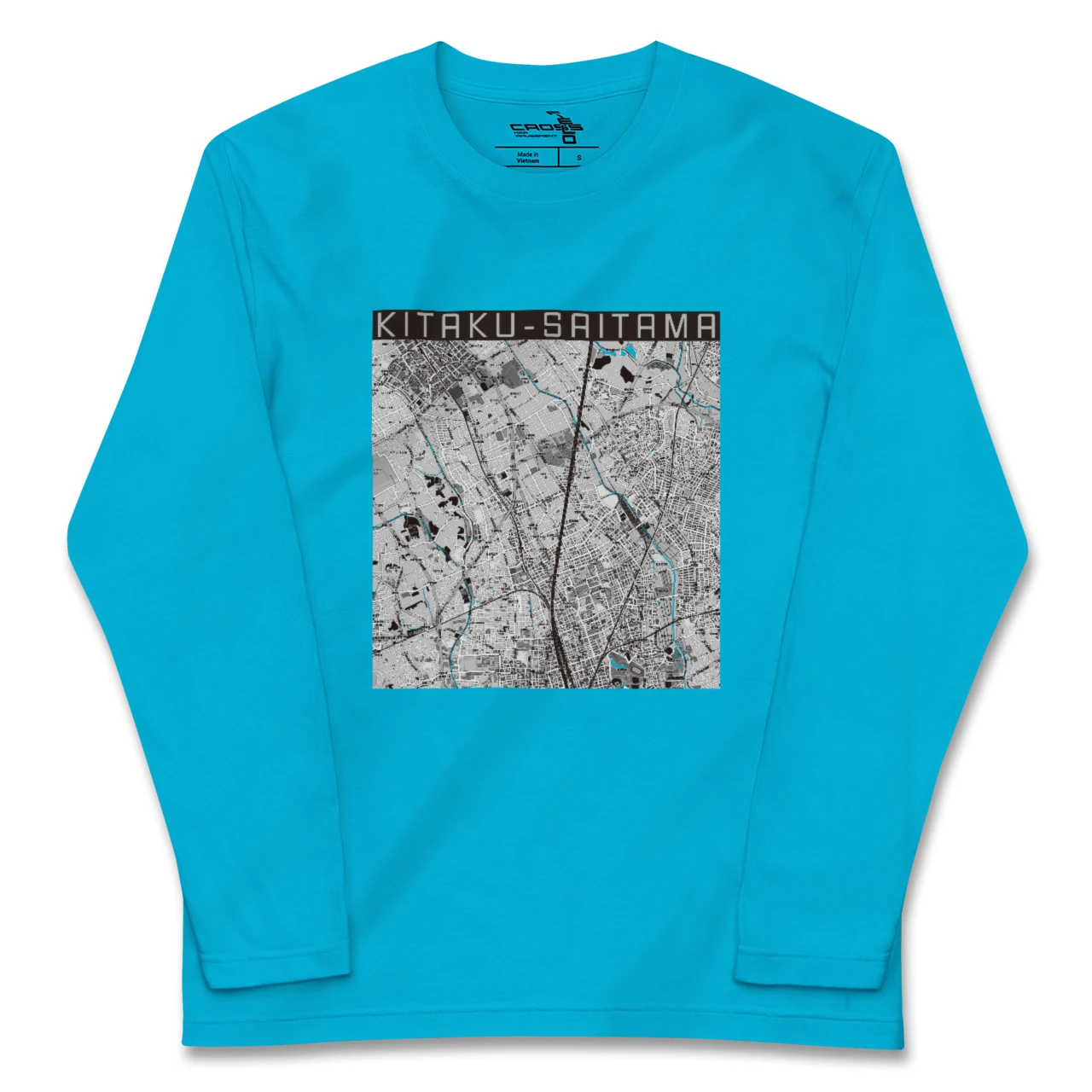 【北区(さいたま市)(埼玉県)】地図柄ロングスリーブTシャツ