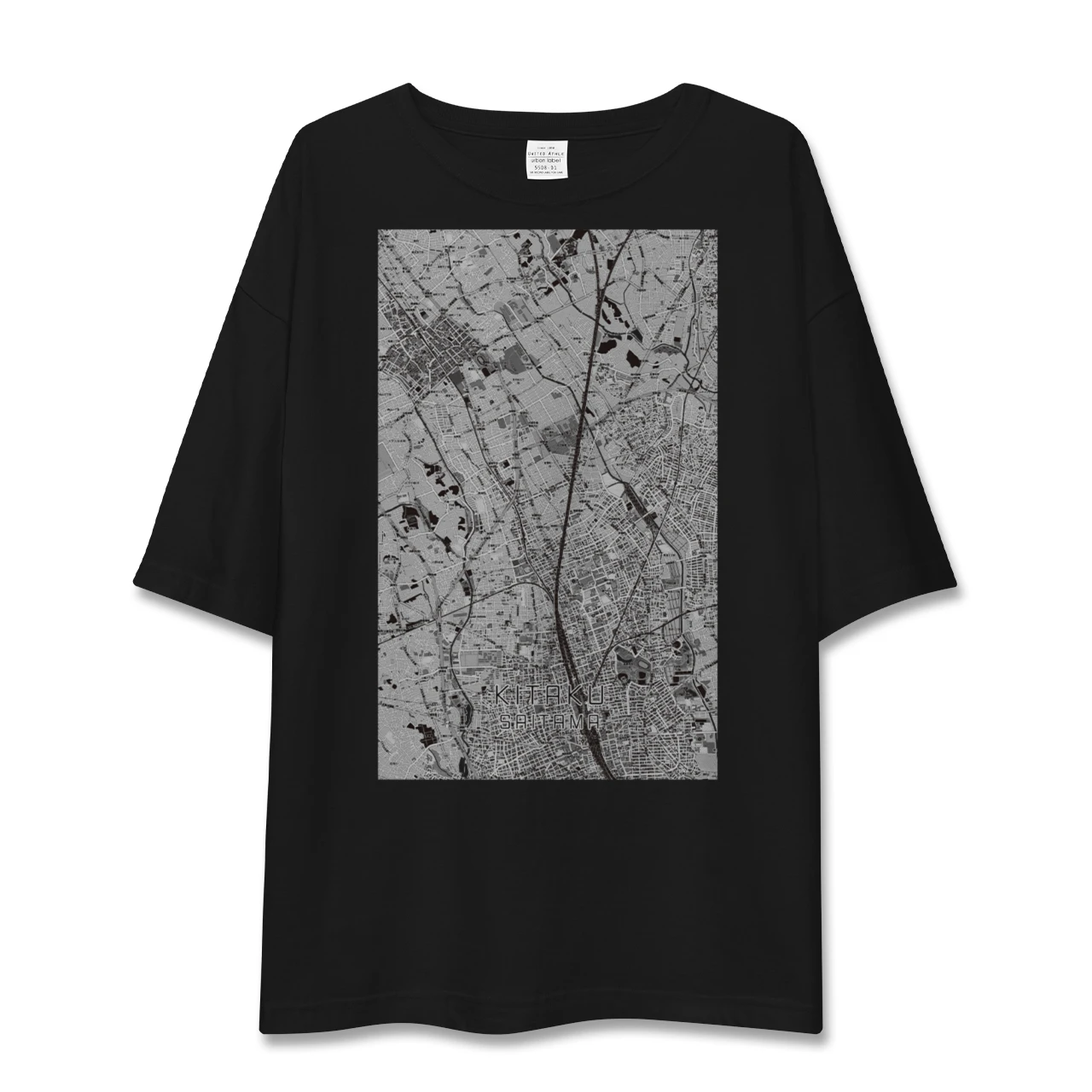 【北区(さいたま市)(埼玉県)】地図柄ビッグシルエットTシャツ